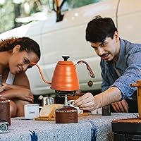 Vista 4 de Hervidor de cuello de cisne con termómetro para verter sobre café y té, 42 onzas líquidas, acero inoxidable de alta calidad, control de temperatura
