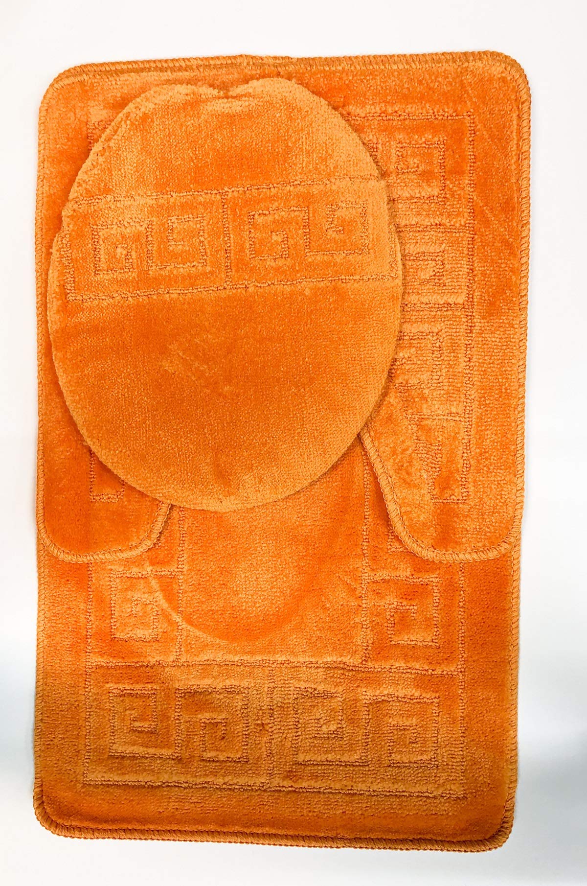 3 piezas patrón de juego de alfombra de baño Alfombra de baño ((20 "X32)/Grande Alfombrilla de Contour (20" X20) con tapa