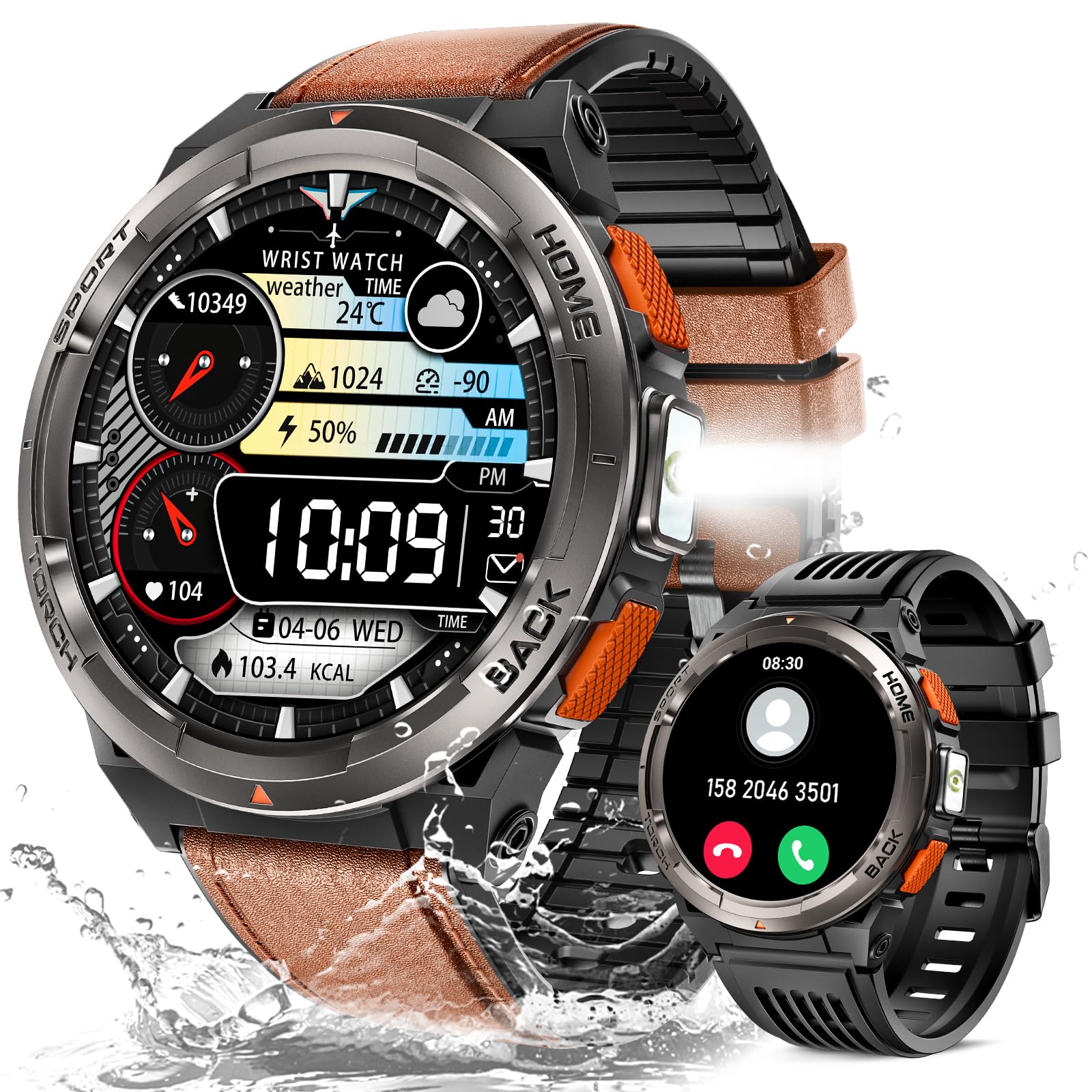 EIGIIS KE5 Smart Watch displaying compass, altitude, and air pressure functions.