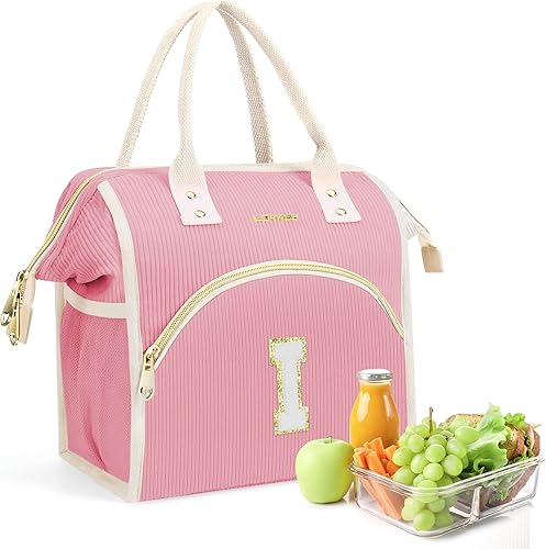 Miniatura 64 de Lonchera térmica reutilizable para mujer, lonchera con iniciales preparatorias, a prueba de fugas, grandes bolsas para el almuerzo para adultos,