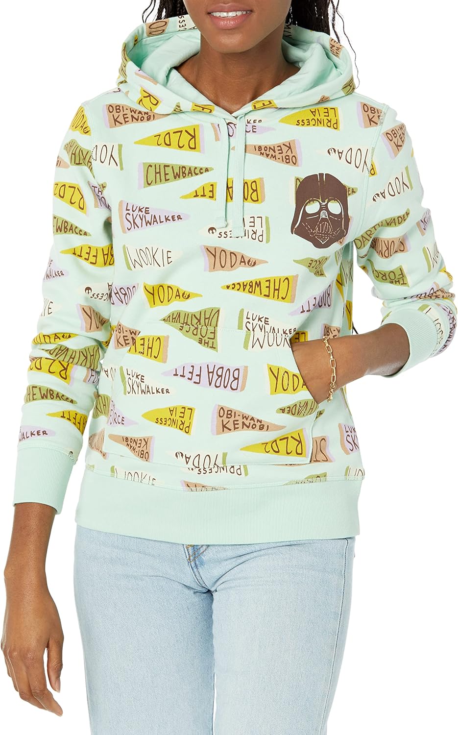 Amazon Essentials Disney | Marvel | Star Wars | Princess Women's Fleece Pullover Hoodie Sweatshirts (Available in Plus Size)