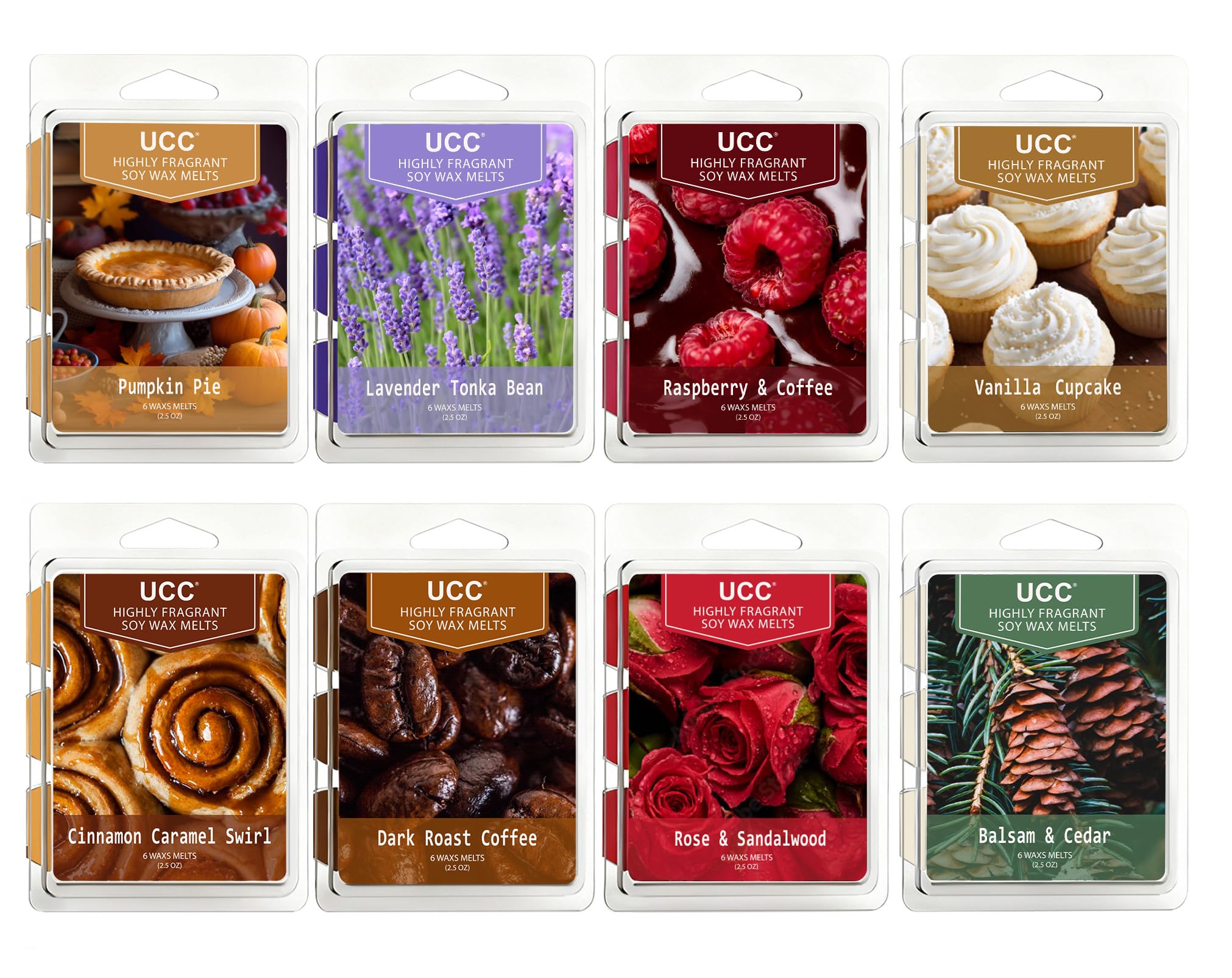UCC Wax Melts, Soy Wax Cubes for Wax Warmer-8 Pack