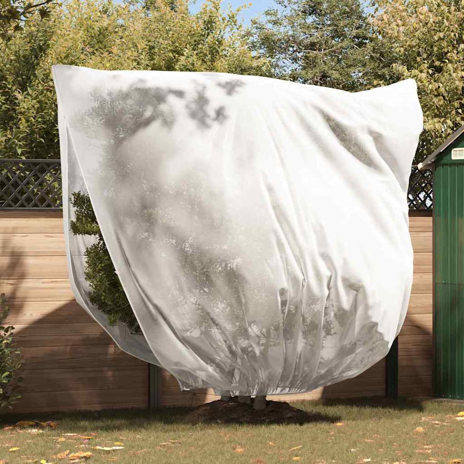 Geecher Copertura per Piante Antigelo, con Zip e Cordino alla Base, in Tessuto Non Tessuto, 2 x 2,36 m, per Giardino e Terrazza