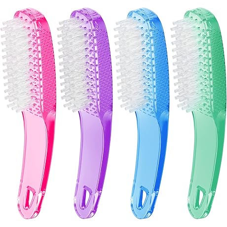 Larbois Nail Brush with Handle Grip, Multifunctional Fingernail Cleaner