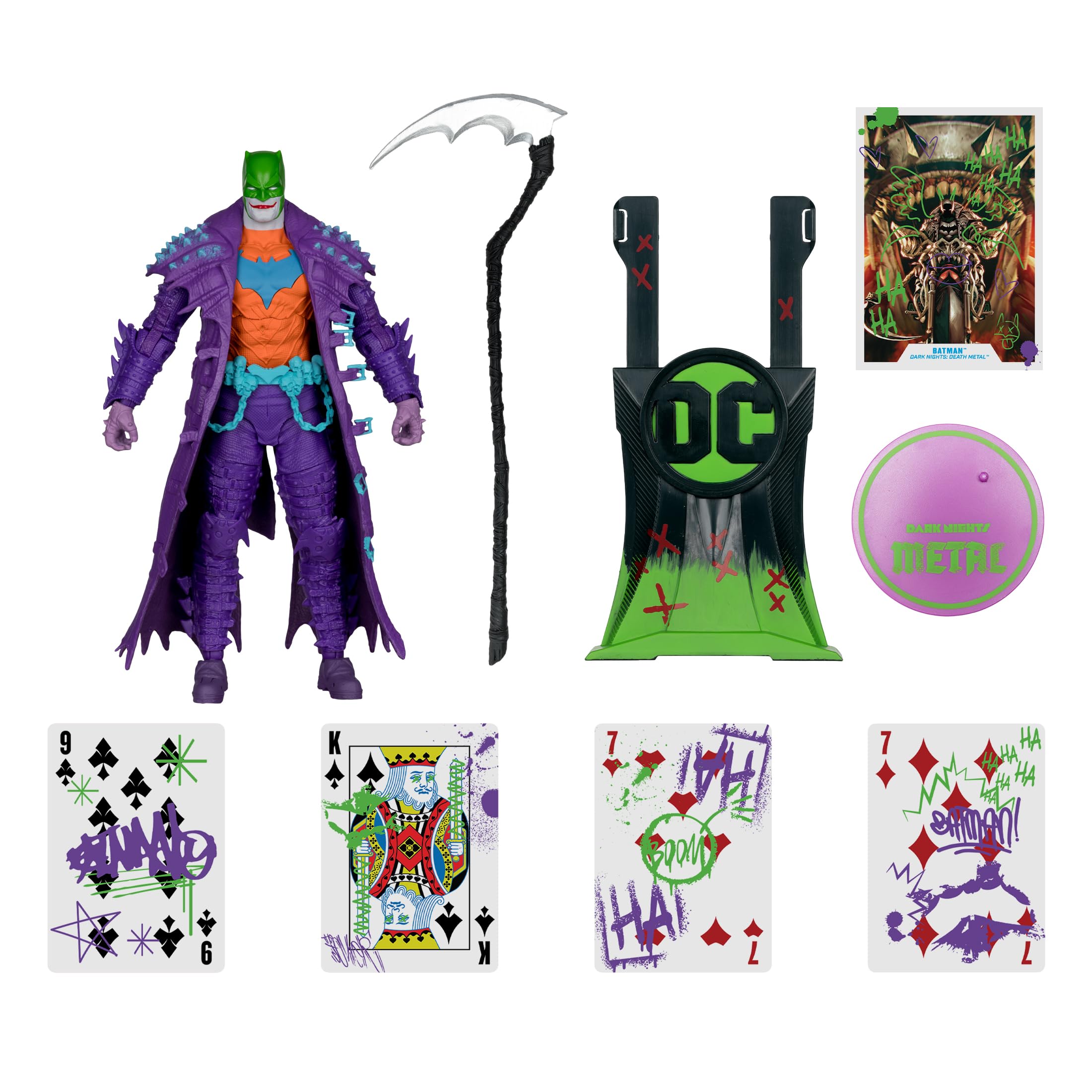 DC Multiverse Batman (Dark Nights: Death Metal) Jokeryzowana złota etykieta 18 cm figurka McFarlane Toys