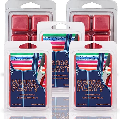 Miniatura 4 de The Candle Daddy Wanna Play? - Cera de película de terror con aroma a manzana de Scary Candy - 1 paquete - 2 onzas - 6 cubos - Regalo divertido