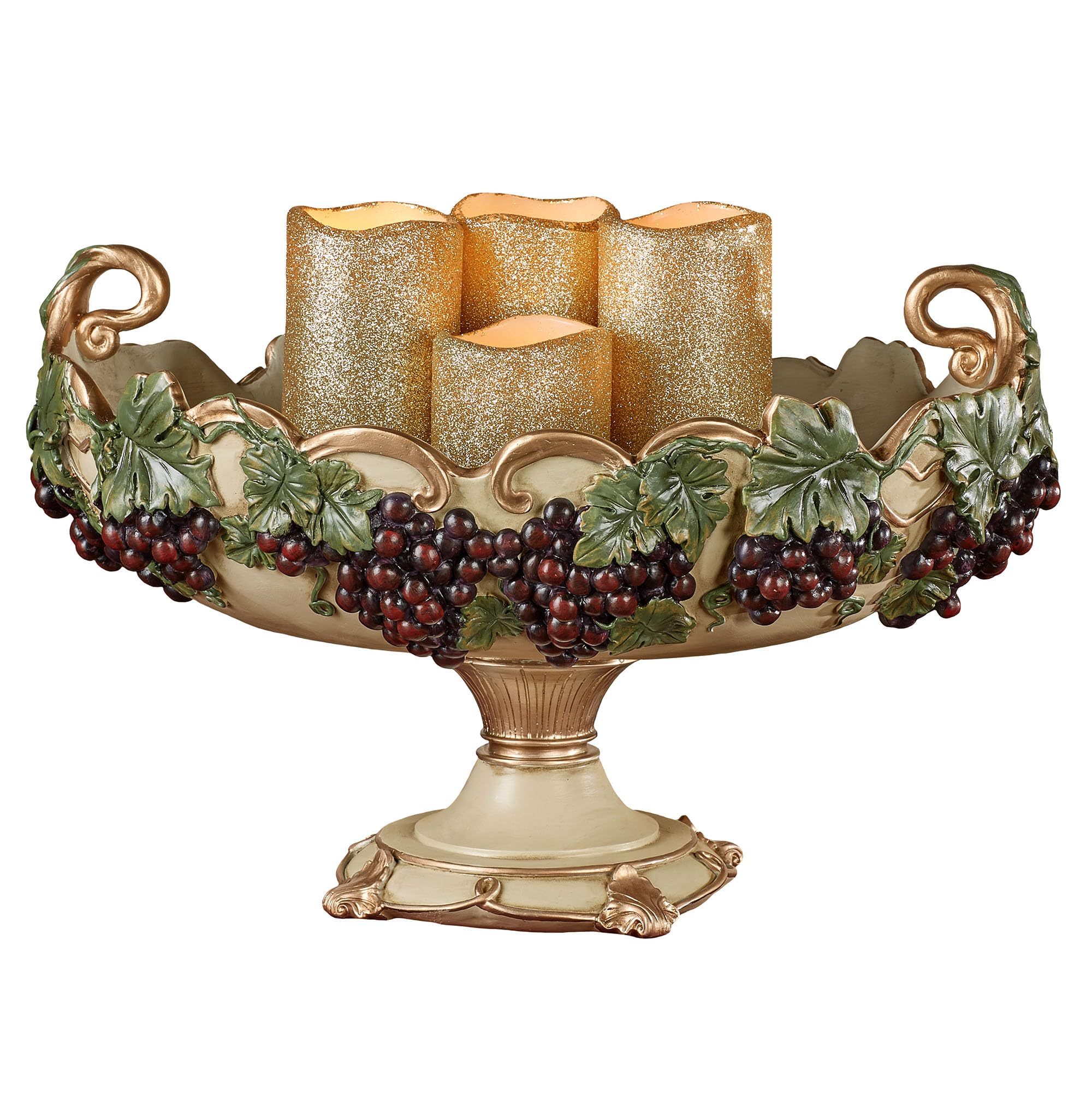 Touch of Class Vigne Elegante Decorative Centerpiece Bowl Dark Red