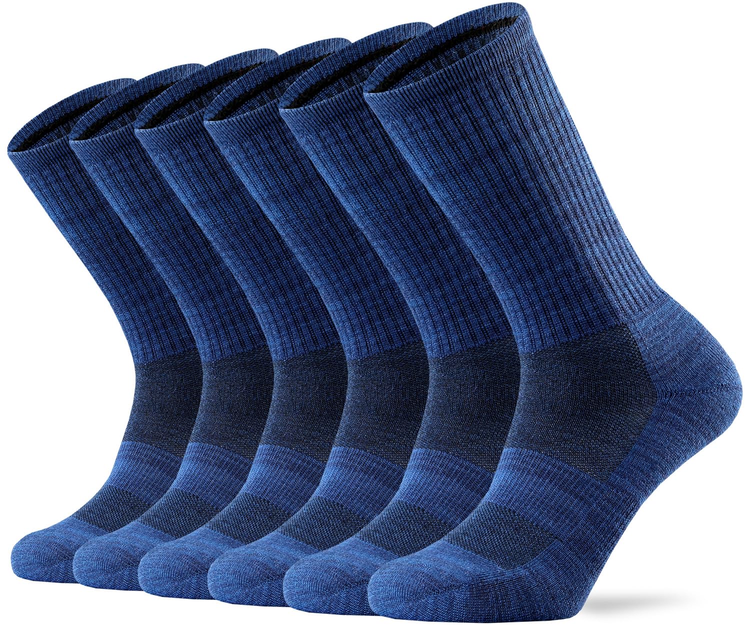 Ortis Men's Extra-Fine Merino Wool Cushioned Crew Socks with Light Weight Moisture Control Comfy for Men Outdoor Hiking Hiker