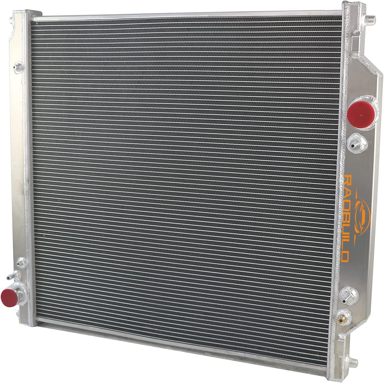 CU2741 4 Row Aluminum Radiator for 2003-2007 Ford F-250 F-350 F-450 F-550 Super Duty Excursion Powerstroke 6.0L V8 Turbo Diesel MT/AT Radiador Downflow Radiators 2004 2005 2006 03 04 05 06 07