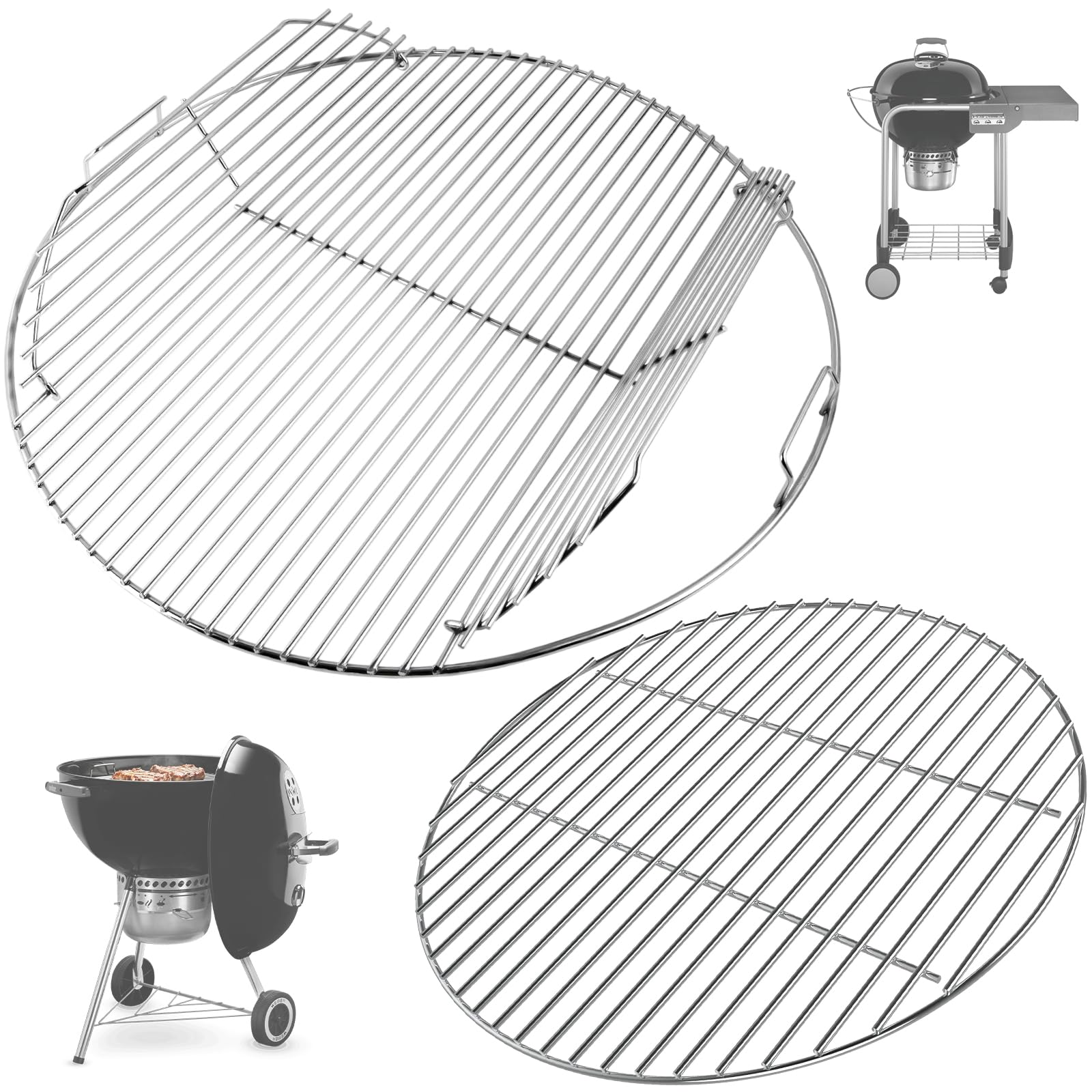 Round Grill Grate for Weber 22" Original Kettle Charcoal Grills,7436 7441