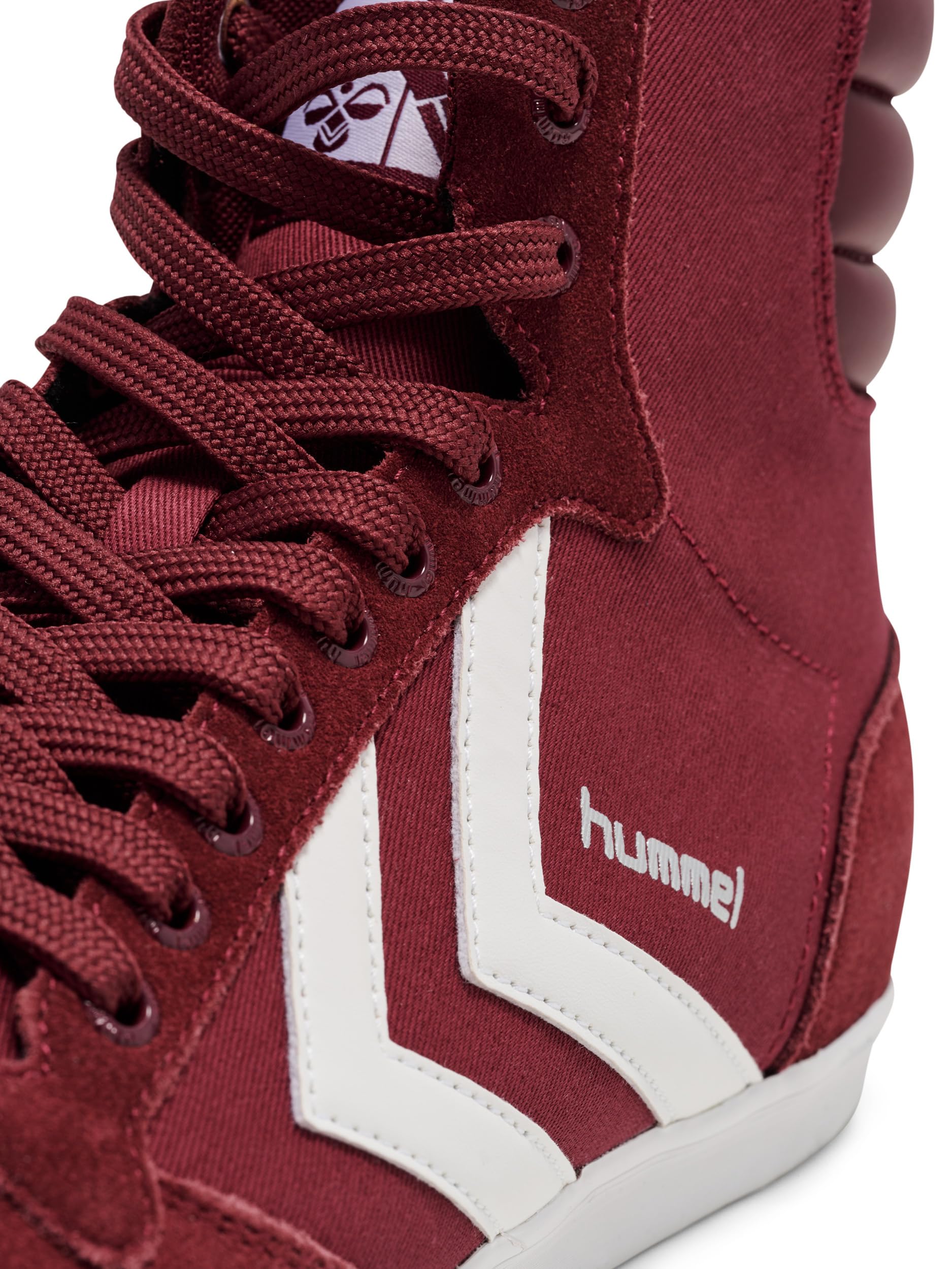 hummel Unisex Slimmer Stadil High Sneaker, Red, Size 42