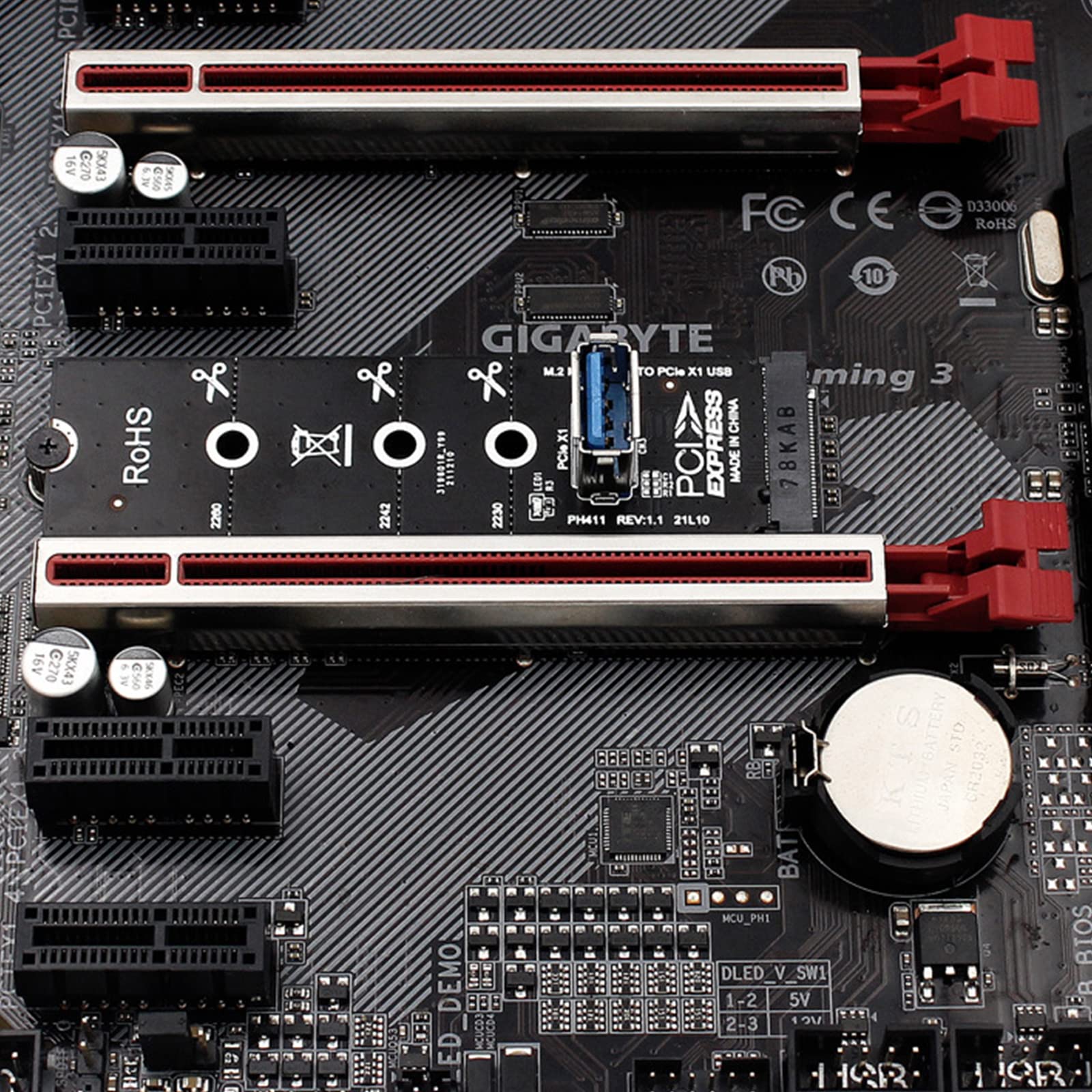 NGFF for M.2 to USB 3.0 PCI Converter Adapter Video Card Extender Slot Transfer Mining Riser with Screwdriver