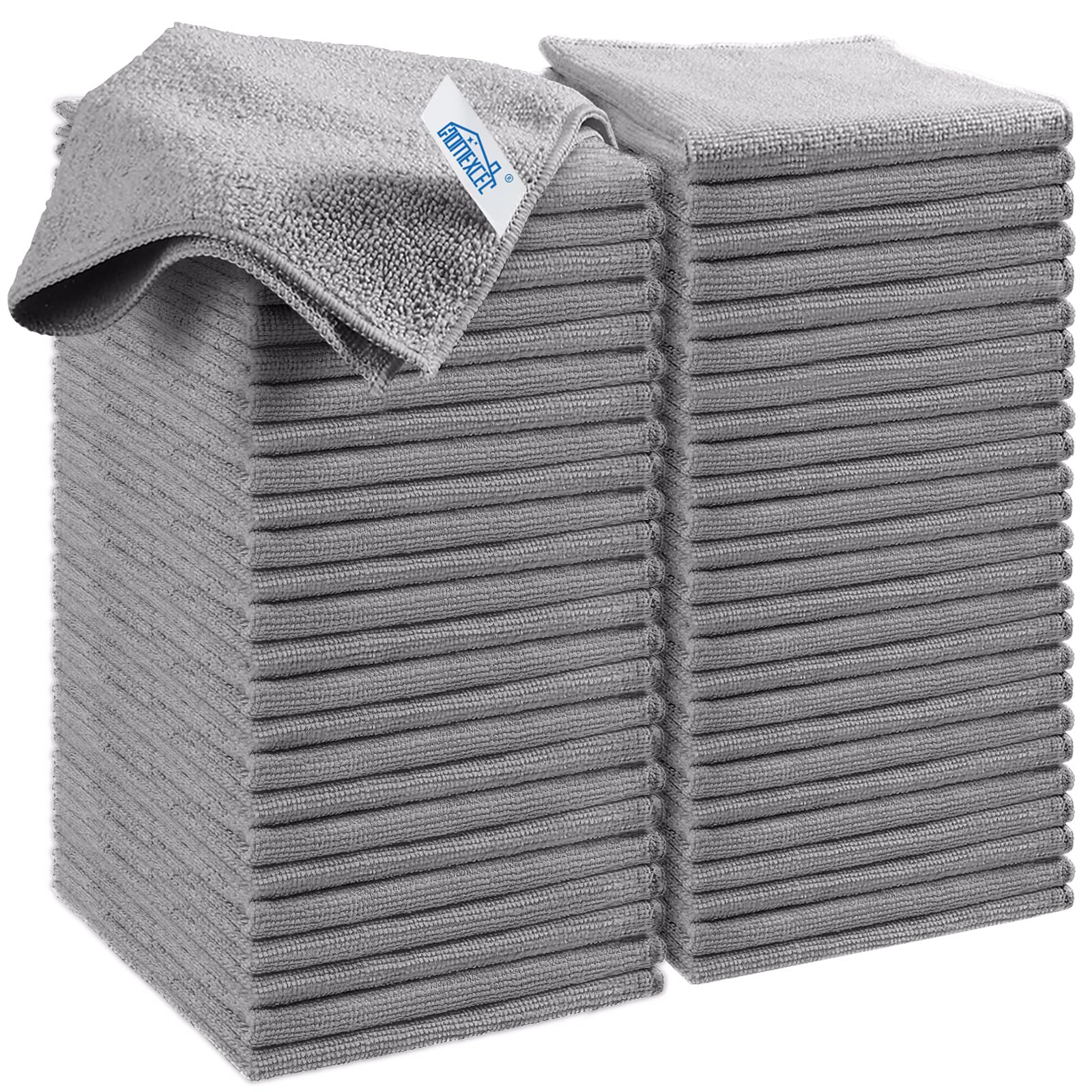 HOMEXCEL Grey Microfiber Cleaning Cloth
