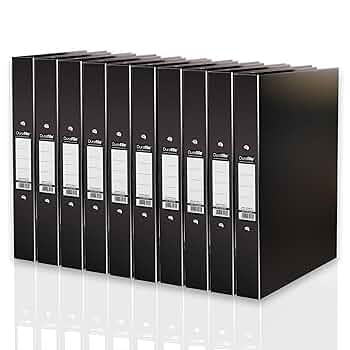 Durafile Ring Binder A4 Files, Buff, Pack Of 10 Folders, Heavy Duty Board Construction Folders