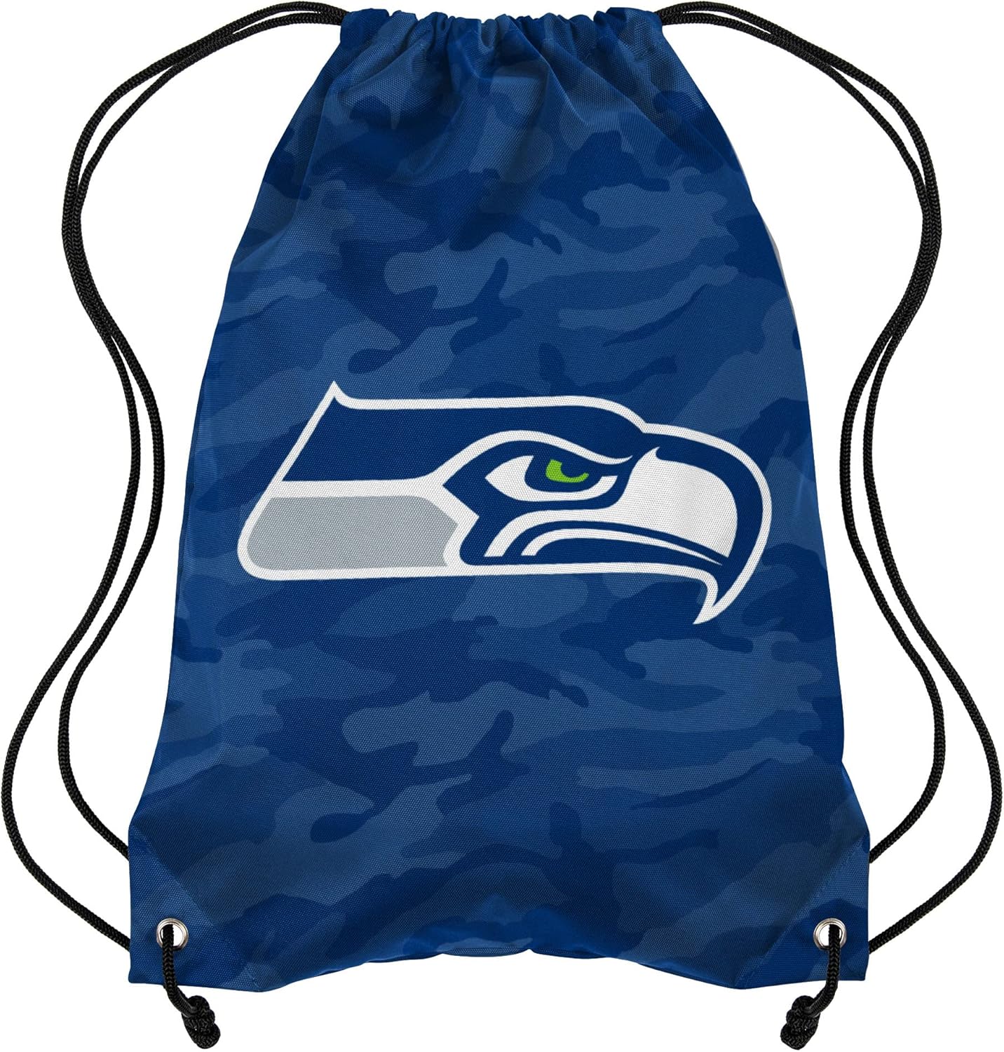 シアトル・シーホークス NFL ビッグロゴ 迷彩 ドローストリングバックパック