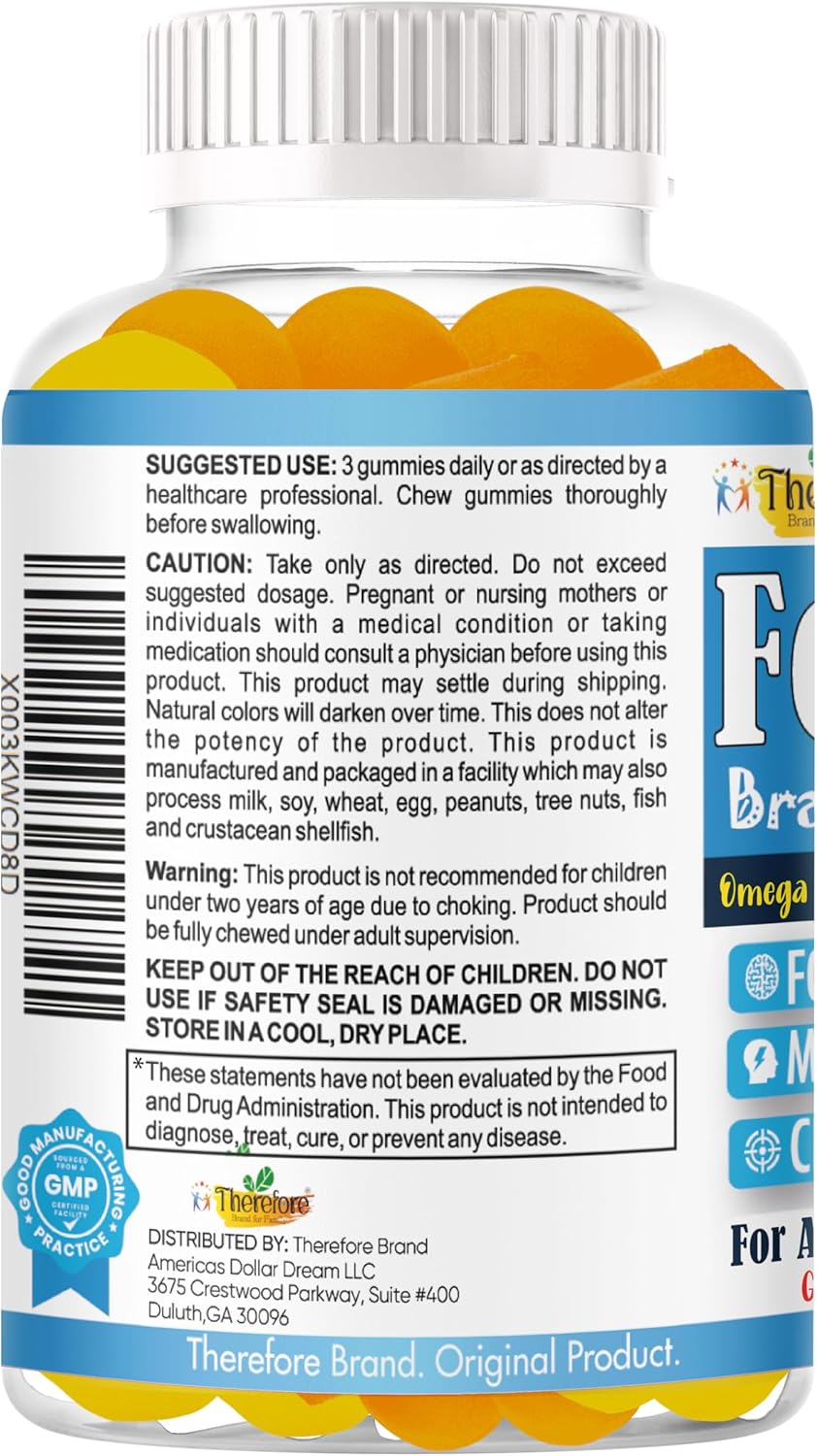 Focus First Focus First Kids Omega 3 DHA Gummies for Brain Support – Focus Supplement for Kids & Teens, Kids Vitamin Gummies for Daily Nutrition, Vegan Non-GMO, Fruity Flavor, 60 Gummies