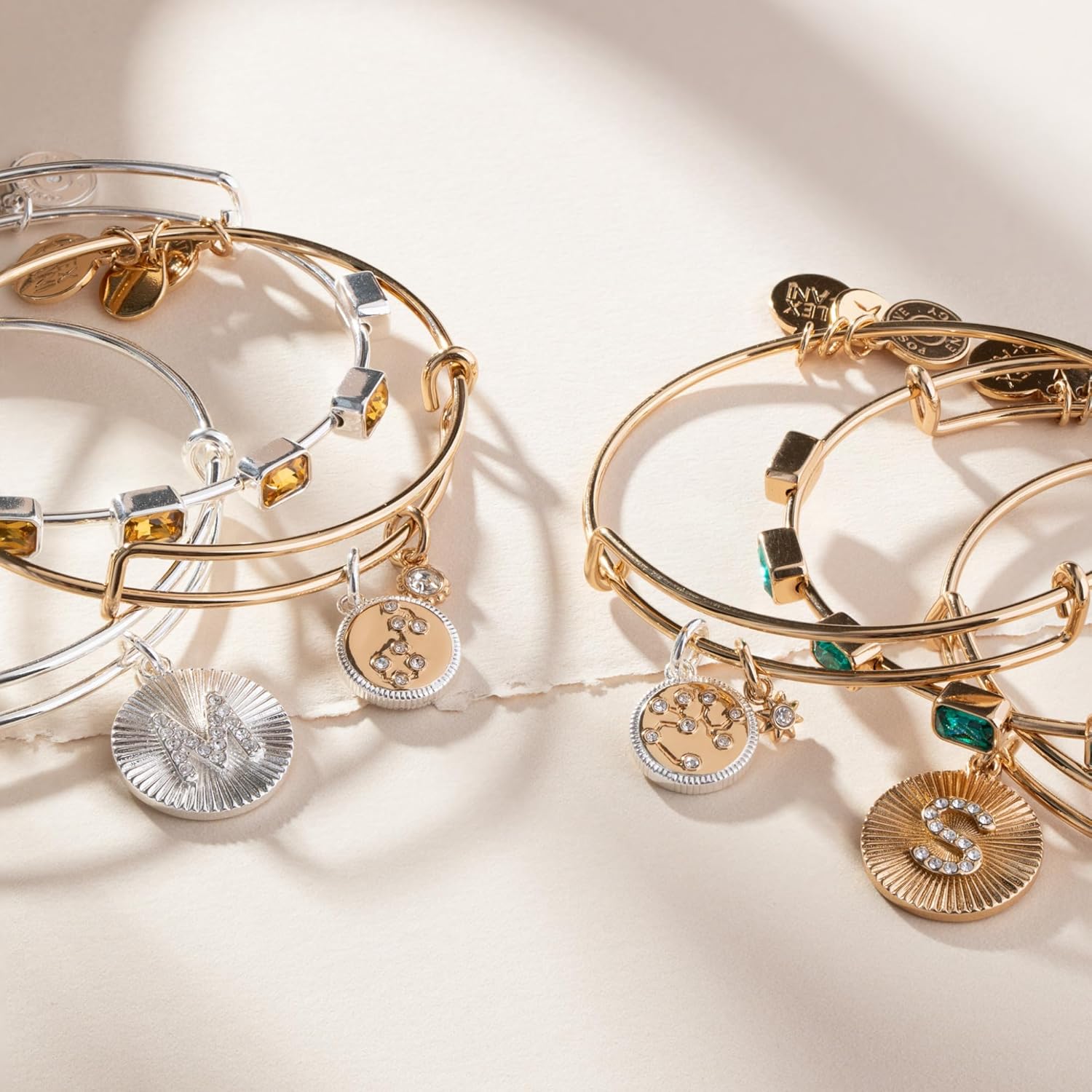 Alex and Ani November Birthstone Emerald Cut Bangle