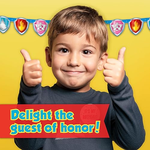 Miniatura 6 de Decoraciones de cumpleaños de Paw Patrol | Sirve a 16 invitados | Suministros de fiesta de Paw Patrol con licencia oficial | Pancarta, mantel,