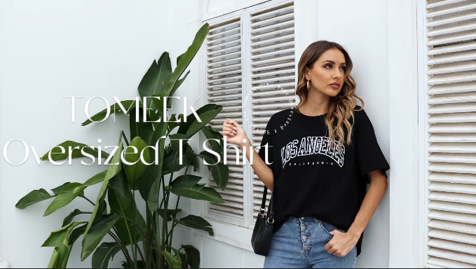 Marron FEMME T-shirt oversize à col rond et manches courtes 3374929
