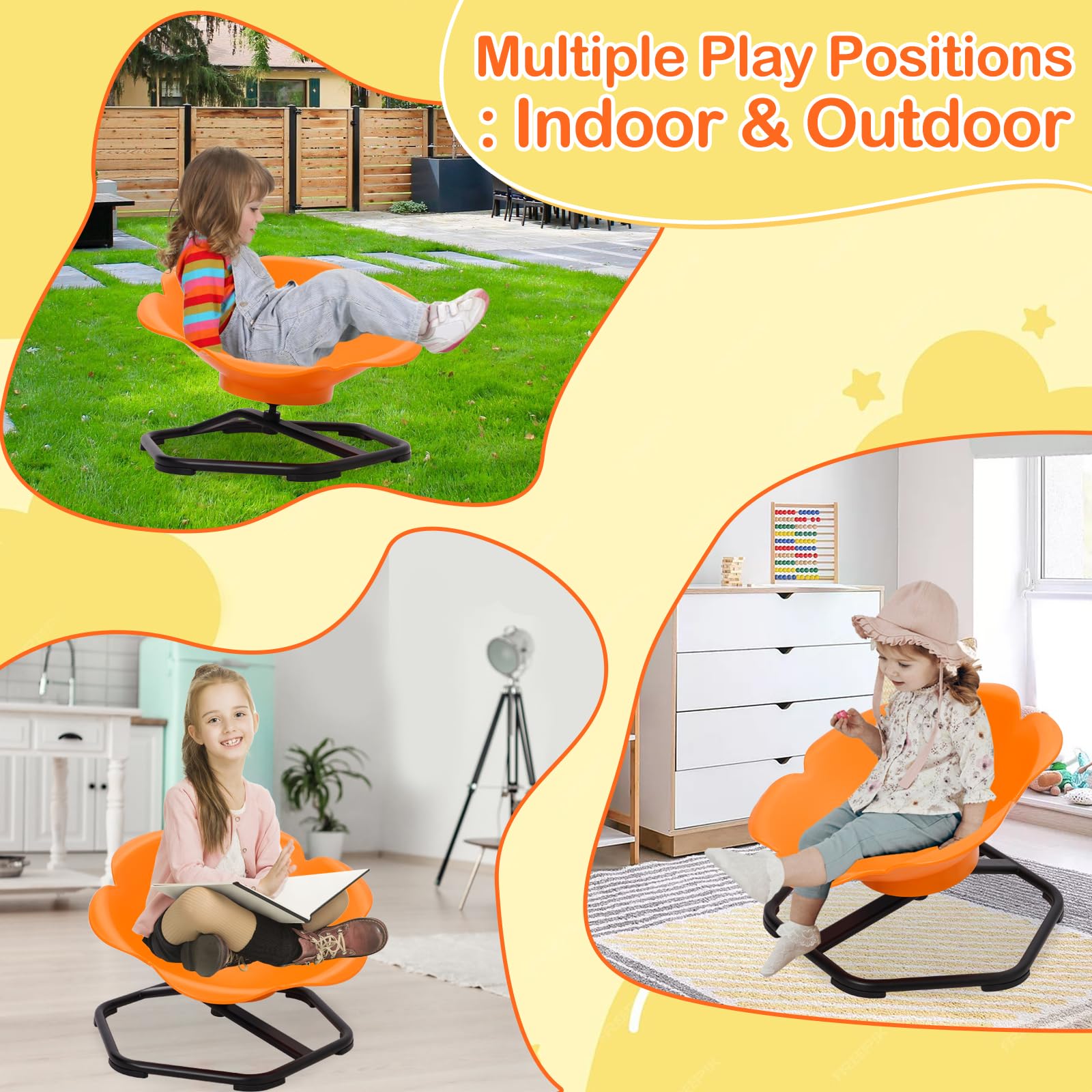 YRHome Carrousel autisme kinderen draaistoel sensorische