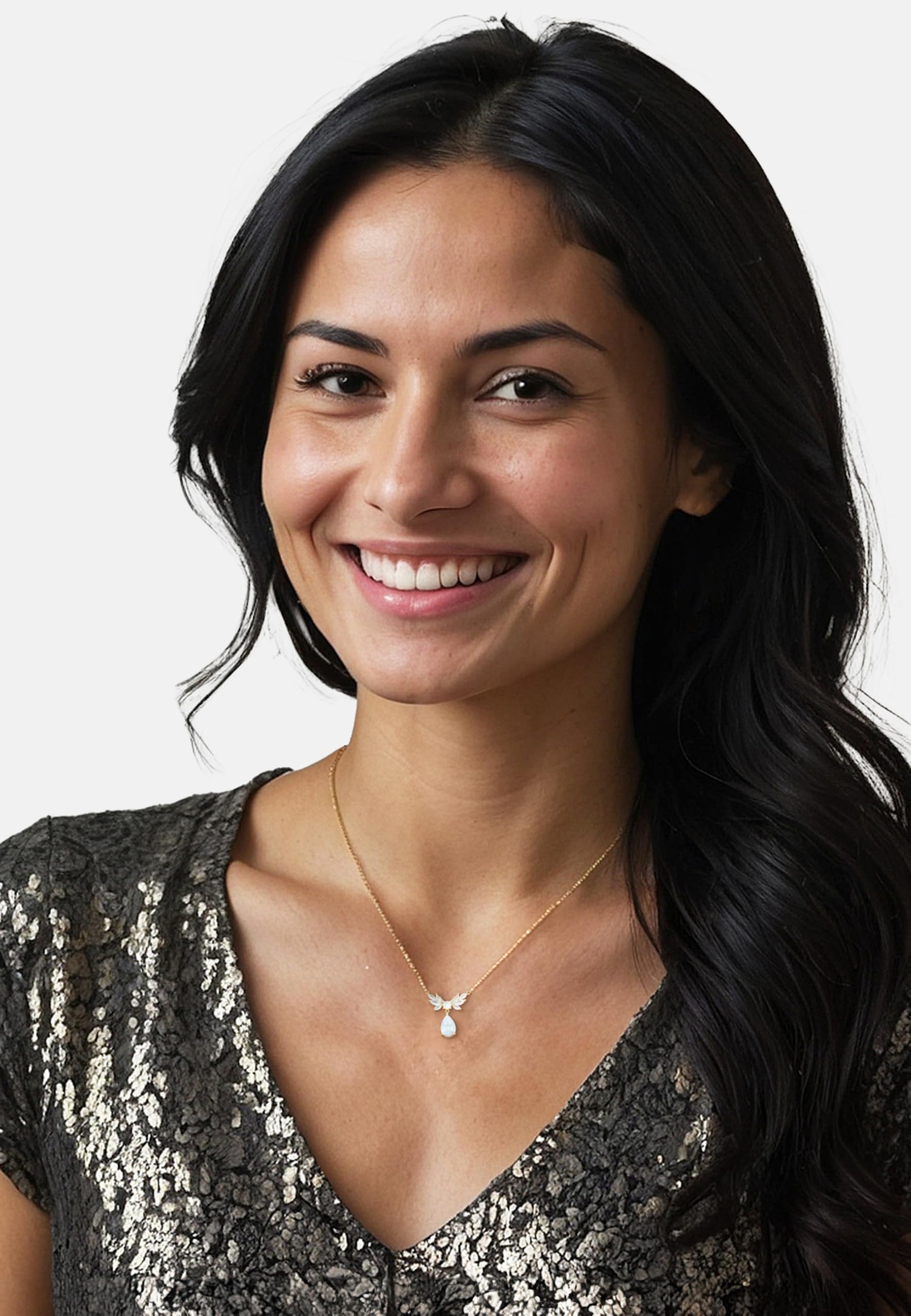 Sofia Milani - Collana da Donna in Argento 925 - con Pietra Zircone - Ciondolo ad Ala d'Angelo in Zirconia