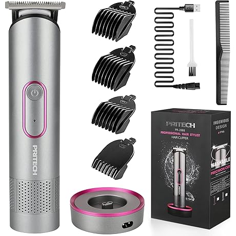 PRITECH Electric Hair Clippers for Women: Precision Trimming with Cordless Convenience