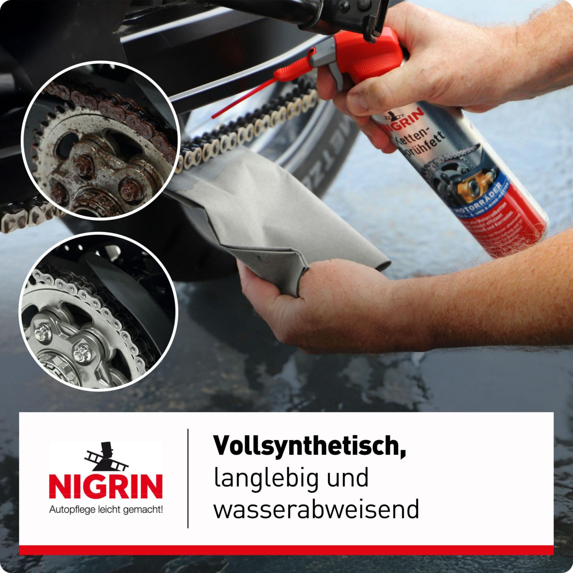 Nigrin 73888 Nigrin Grasso Spray per Le Catene, Sintetico, 400 ML