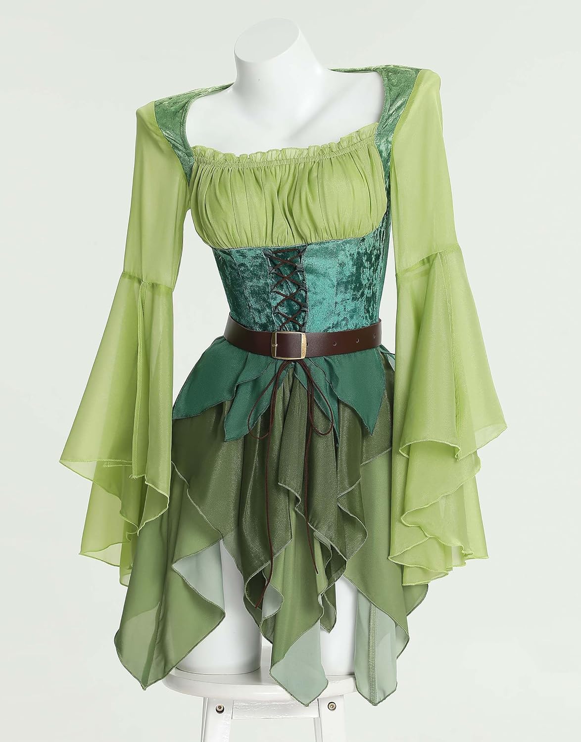 miccostumes Women's Elf Medieval Dress Magical Lady Cosplay Costume Fairy Viking Dress Halloween Party - Image 7