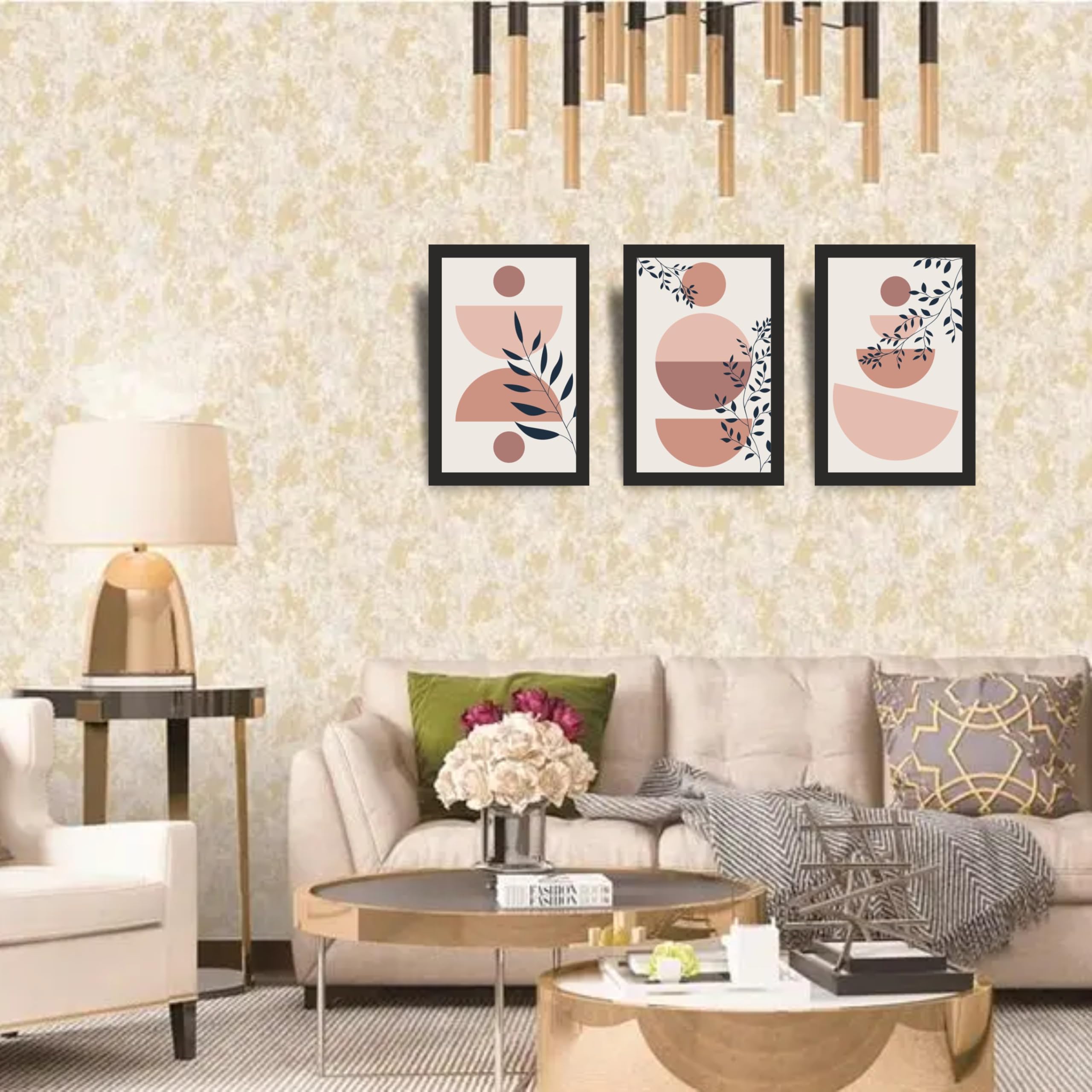 Geometric Botanical Wall Art Set of 3