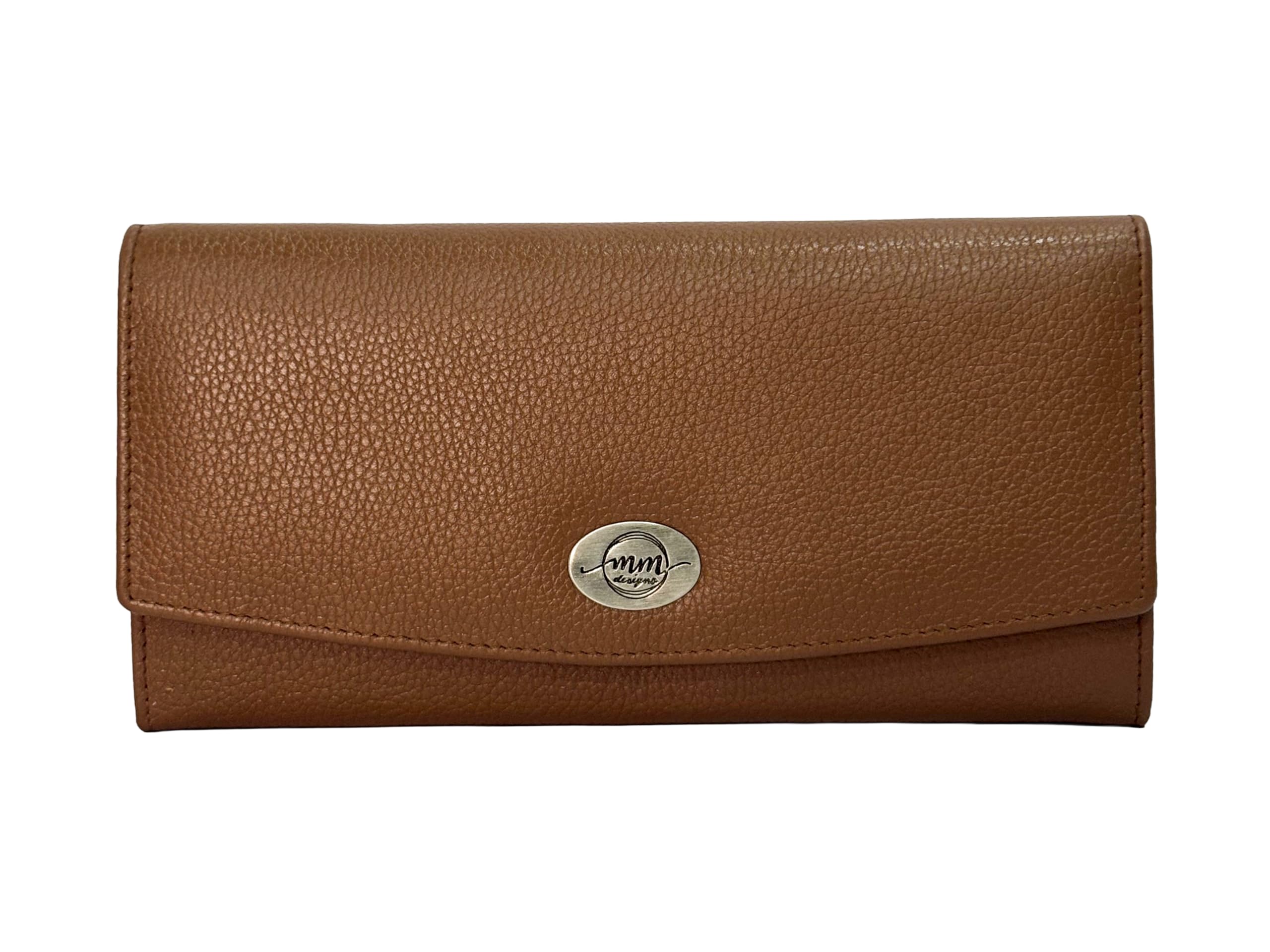 | Genuine Leather Ladies Wallet | RFID Protected Long Clutch Purse | Multiple Card Slots Zipper with ID Window | Premium & Stylish Design Clutch (Tan)-image-34