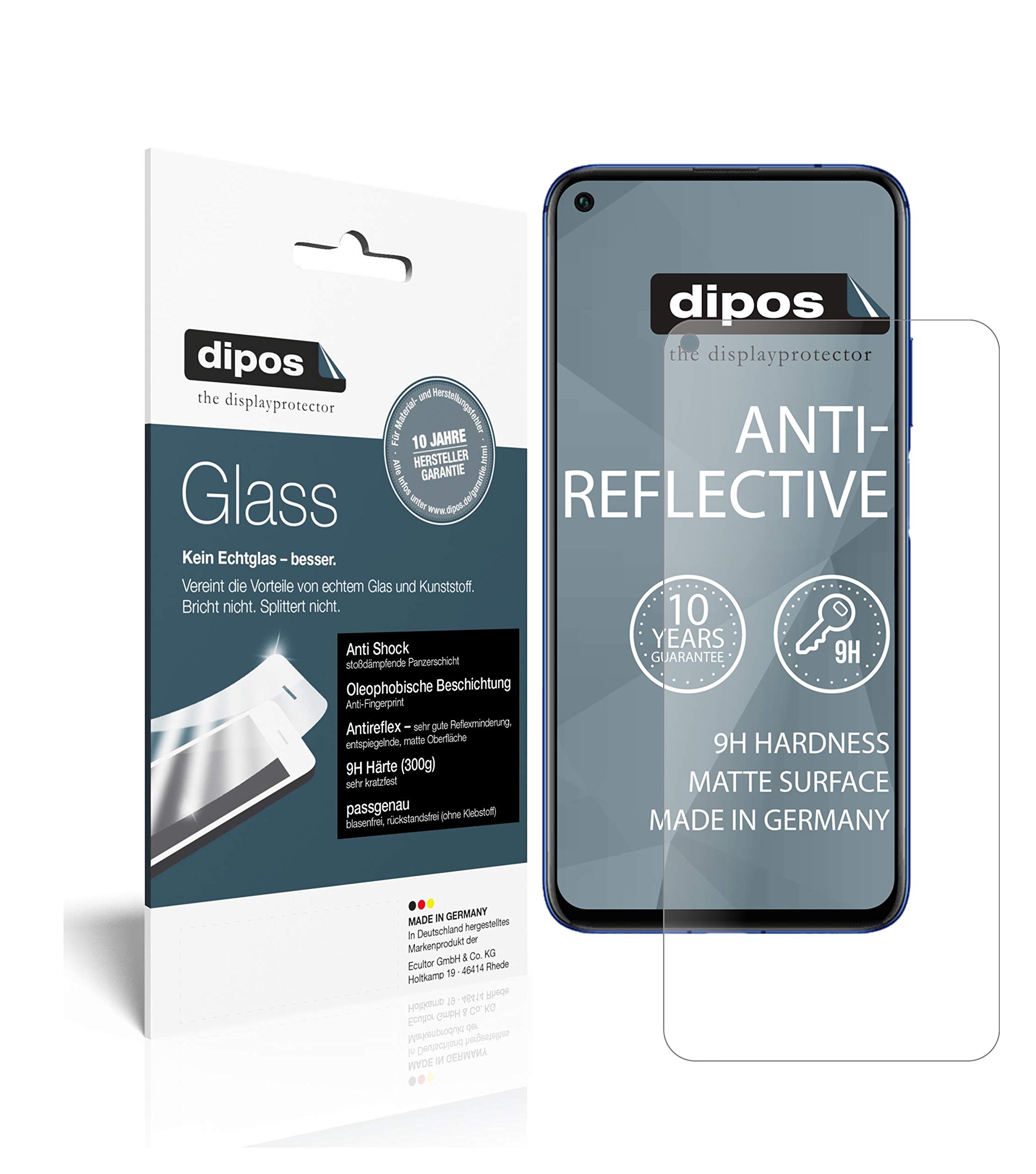 Pellicola Protettiva Opaca Dipos Per Huawei P20 PRO - Vetro Flessibile 9H Antigraffio (Anteriore + Posteriore) - 3