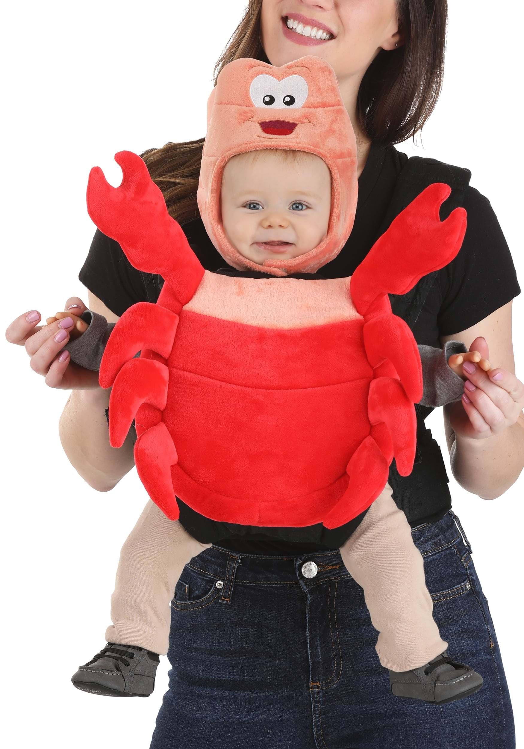 Disney La Sirenita Sebastian - Accesorio para disfraz de portabebés, manos libres, suave y cómodo para cosplay y Halloween