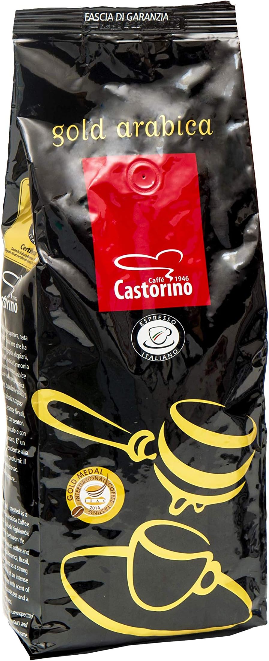 Caffe' Castorino Gold Arabica Whole Bean Italian Coffee