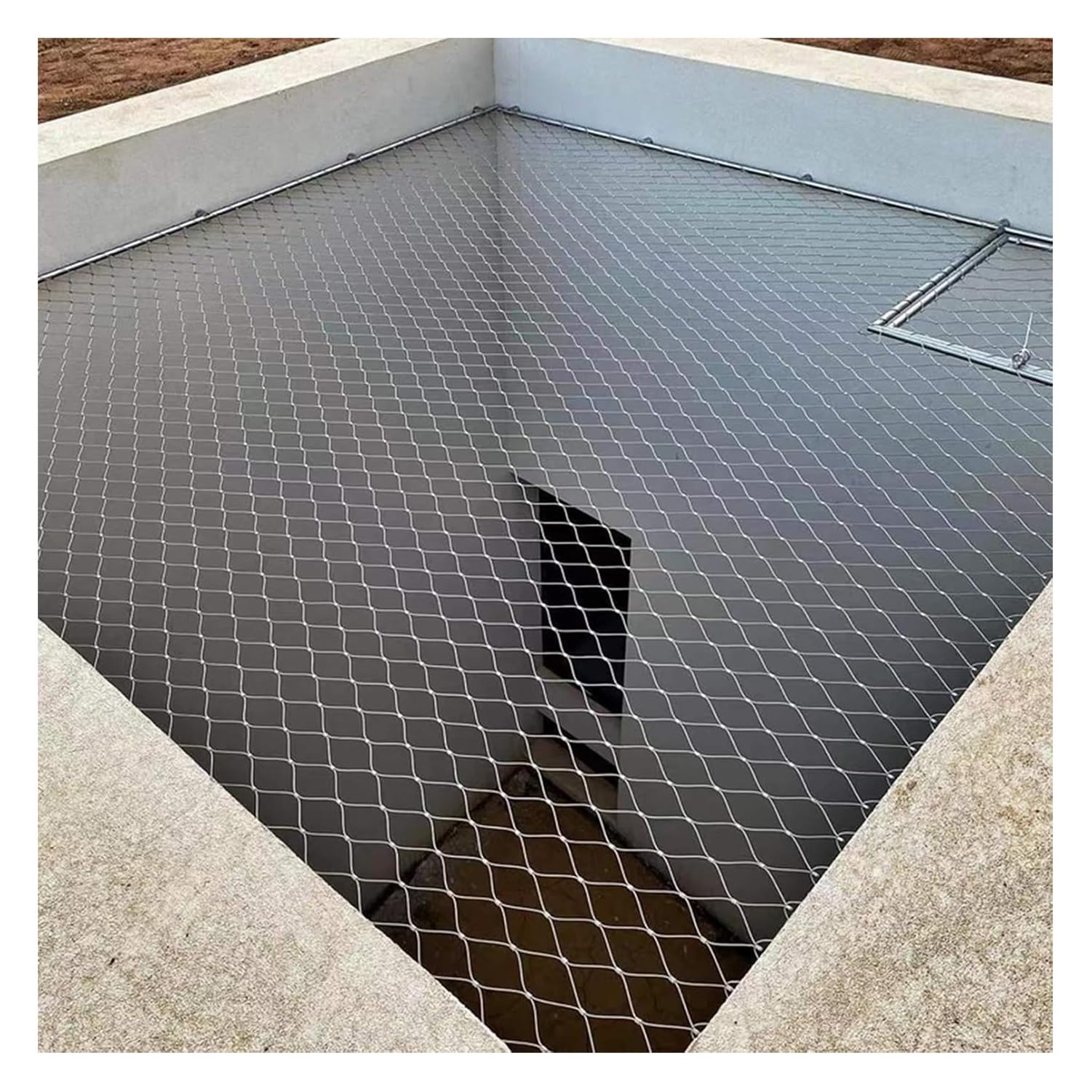 Filet de sécurité en acier inoxydable à maille flexible en X pour escalier et jardin