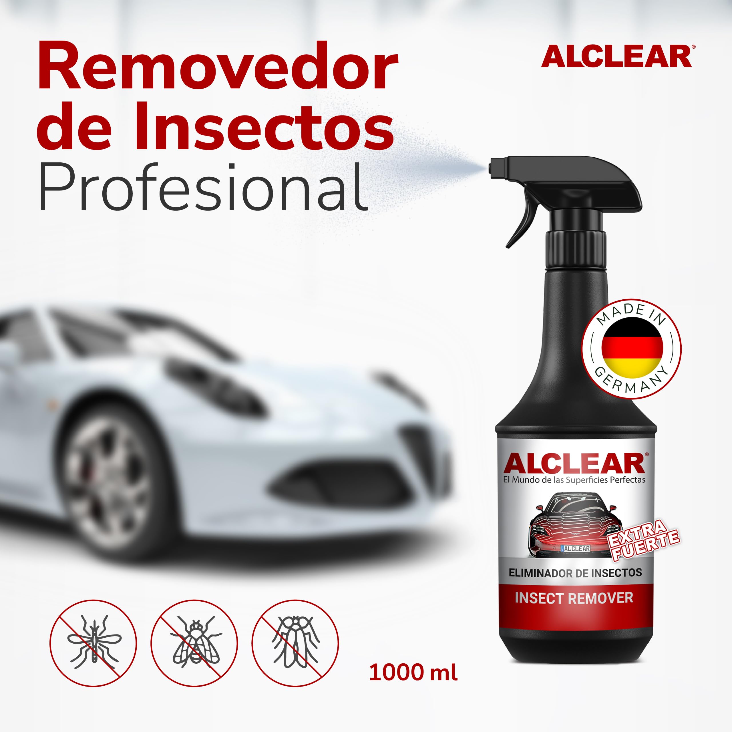 ALCLEAR 721IX Quitainsectos extra para vehículos, 1000 ml