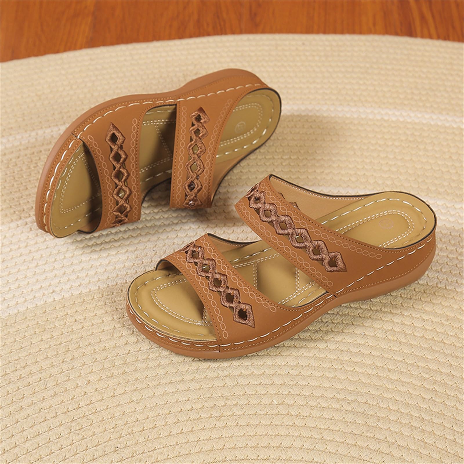 Sandalias de mujer Schiava bajas - Zapatillas de verano perforadas a la