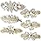 Geyoga 6 Pieces Vintage Hair Barrettes for Women Retro Flower French Pearl Crystal Rhinestones Clips Hair Pins for Women Styling Accessories(Novelty Style)