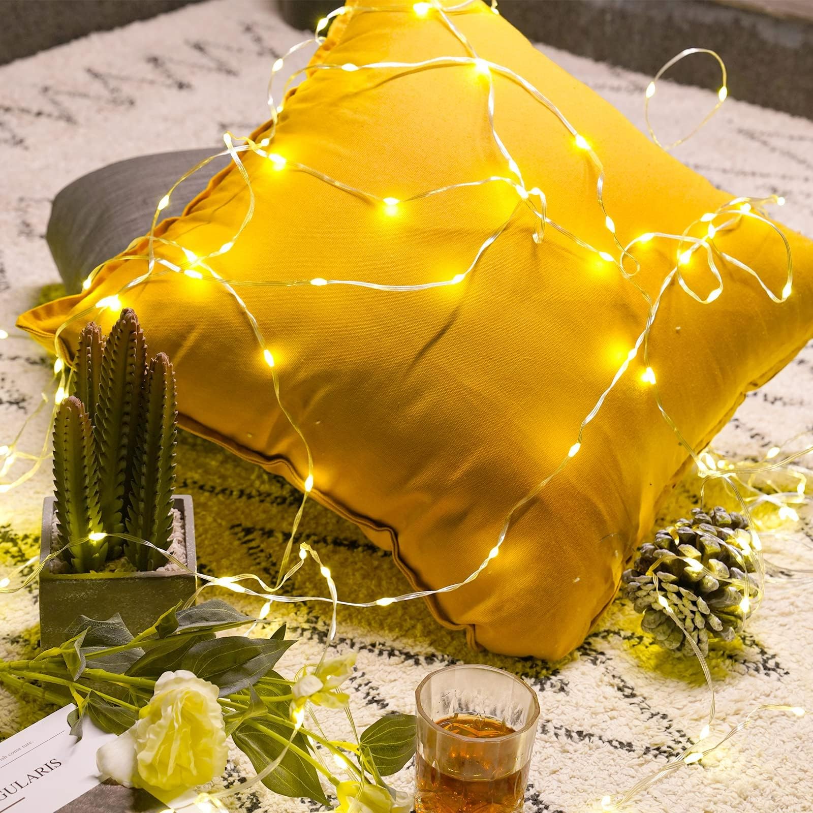 Grand patio Solar String Lights Outdoor 115FT 350 LED, Waterproof 8 Modes with Dimmer and Timer Solar Patio Lights for Patio, Lawn, Garden, Gazebo, Yard, Umbrella, Outdoors (Warm White)