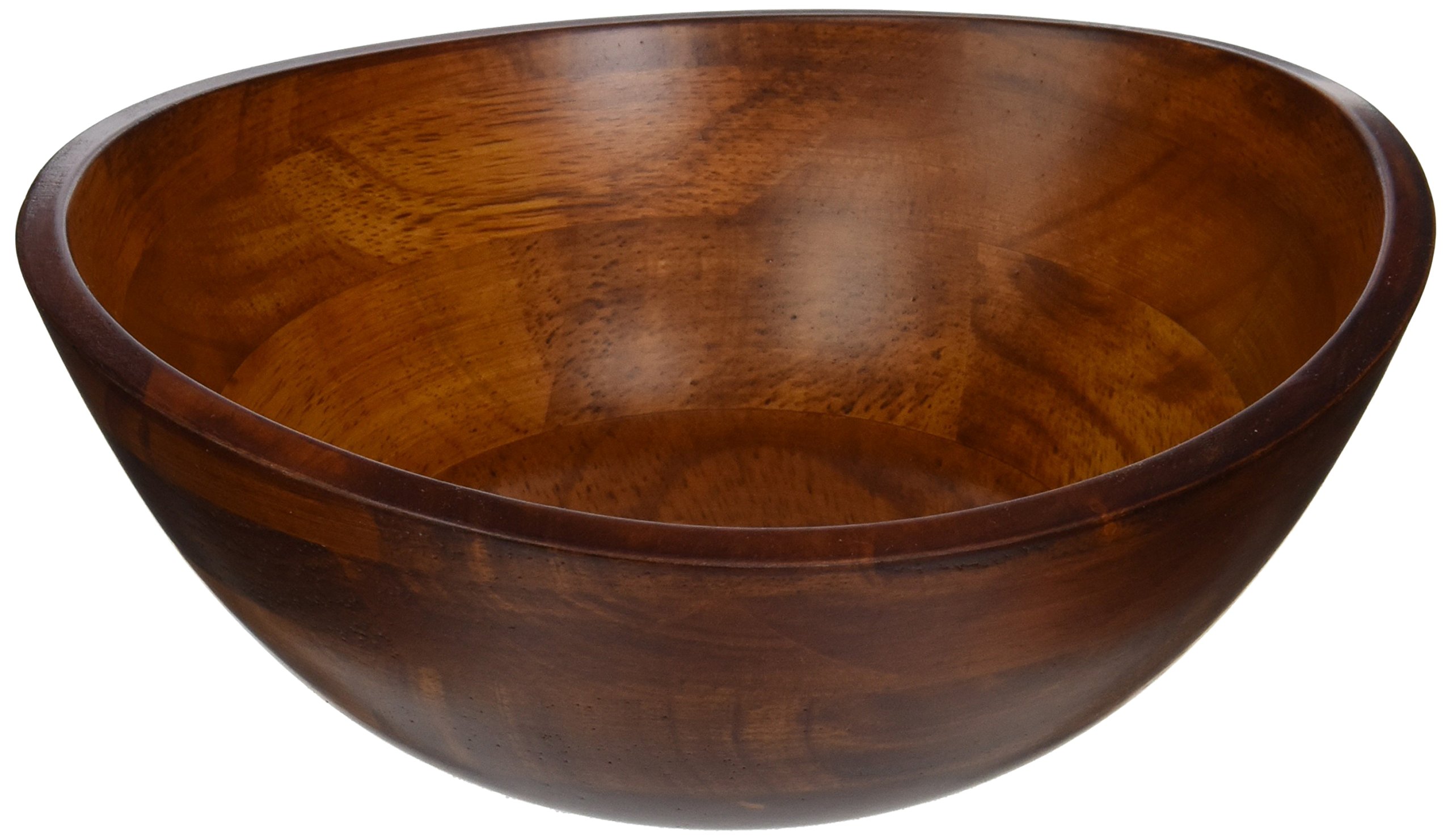 Lipper International Cherry Finished Wavy Rim Beechwood Serving