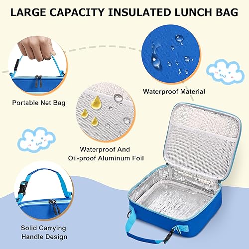 Miniatura 8 de Lonchera Bento para niños con termos, caja Bento a prueba de fugas con tarro de comida aislado de 8 onzas, botella aislada, bolsa de almuerzo, apta