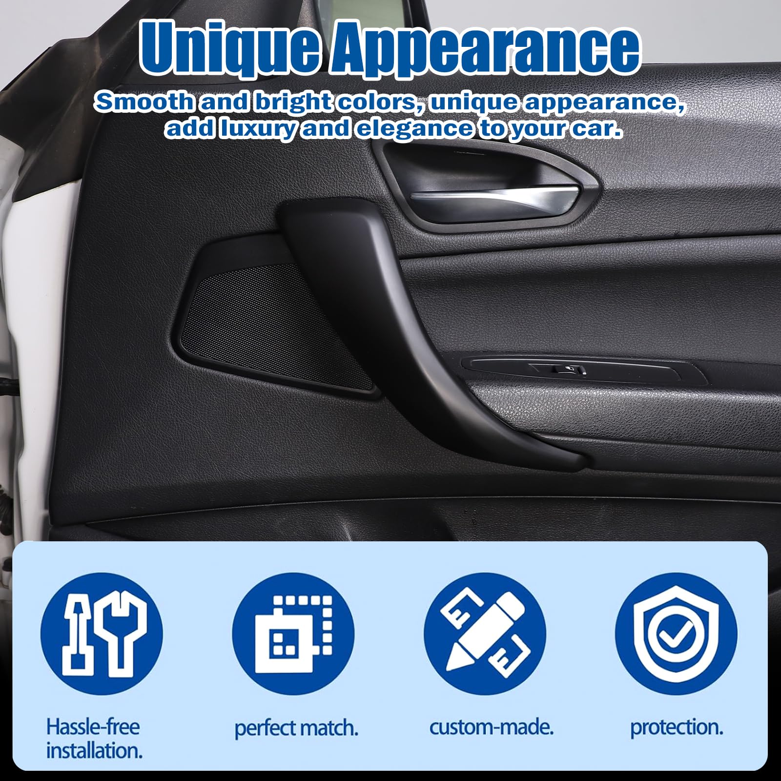 Per serie 1 2 serie F20 F21 F22 F23 2012-2018 Maniglia Interna Auto Porta Copertura Interna Accessori (nero opaco)