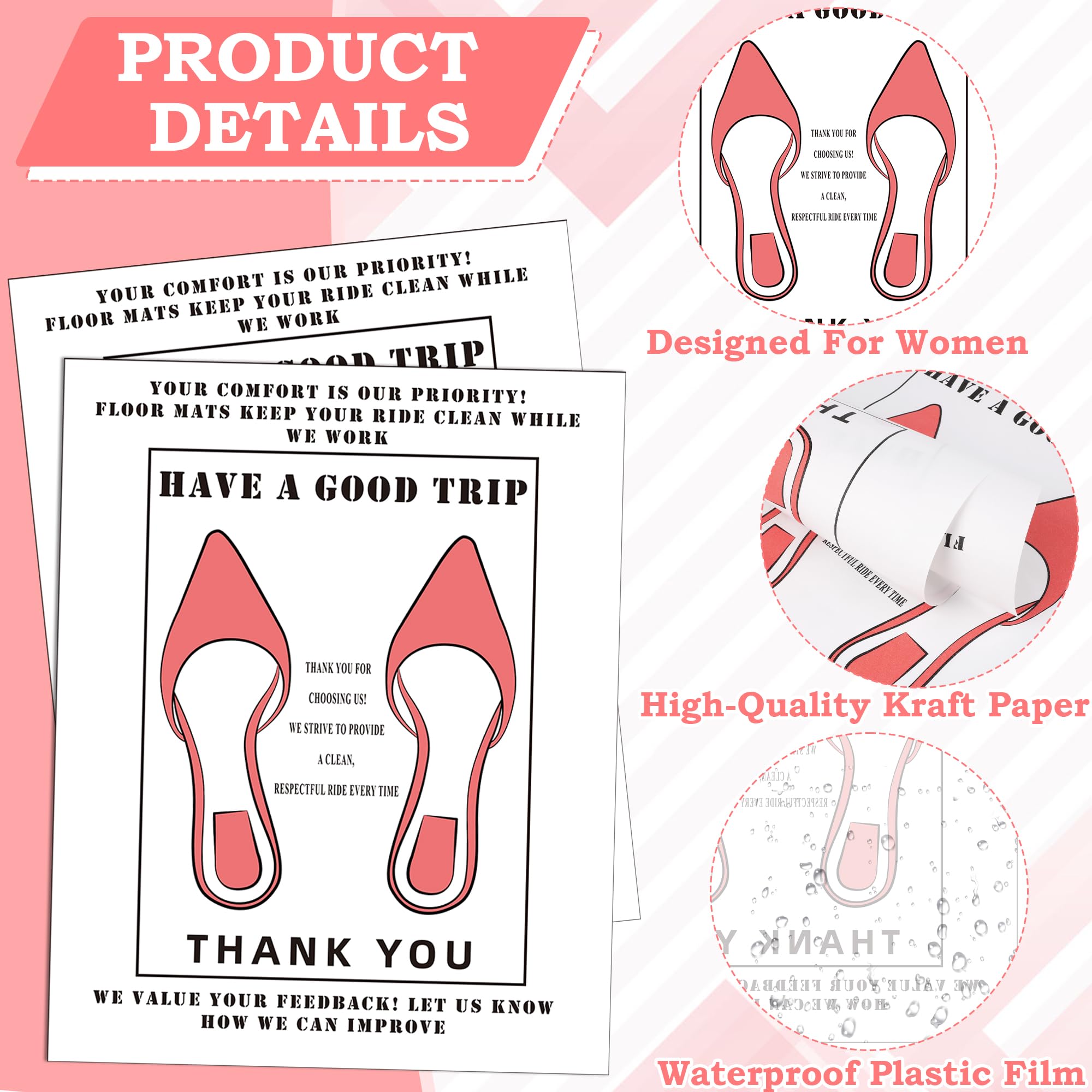 Windspeed 100P Upgrade Material Paper Floor Mats for Cars Disposable Floor Mats for Car Detailing Vehicles Disposable Pedal — view 4