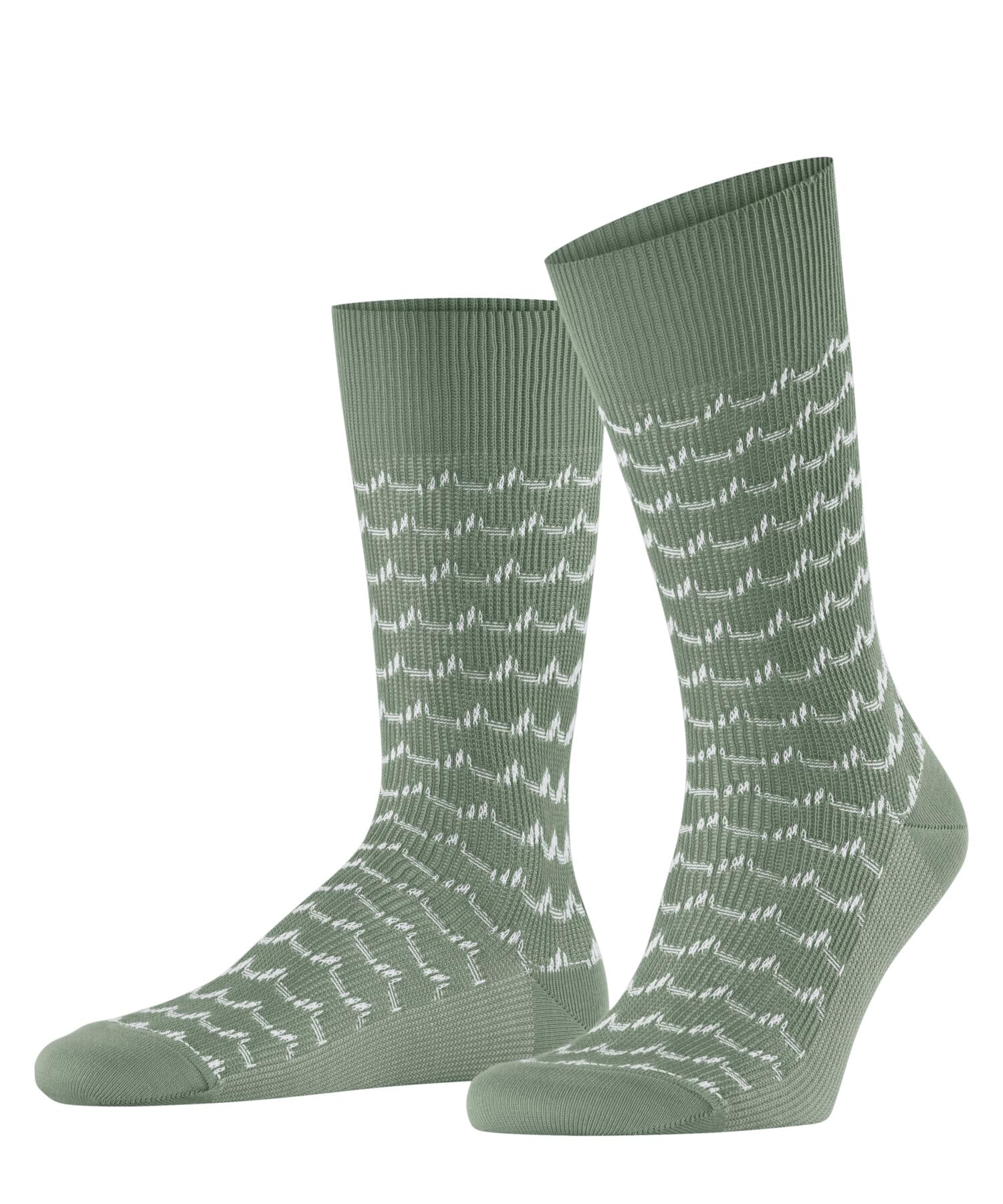FALKE Men's Sea Rock M So Cotton Patterned Socks 1 pair, Green Sage 7538, 8.5-11