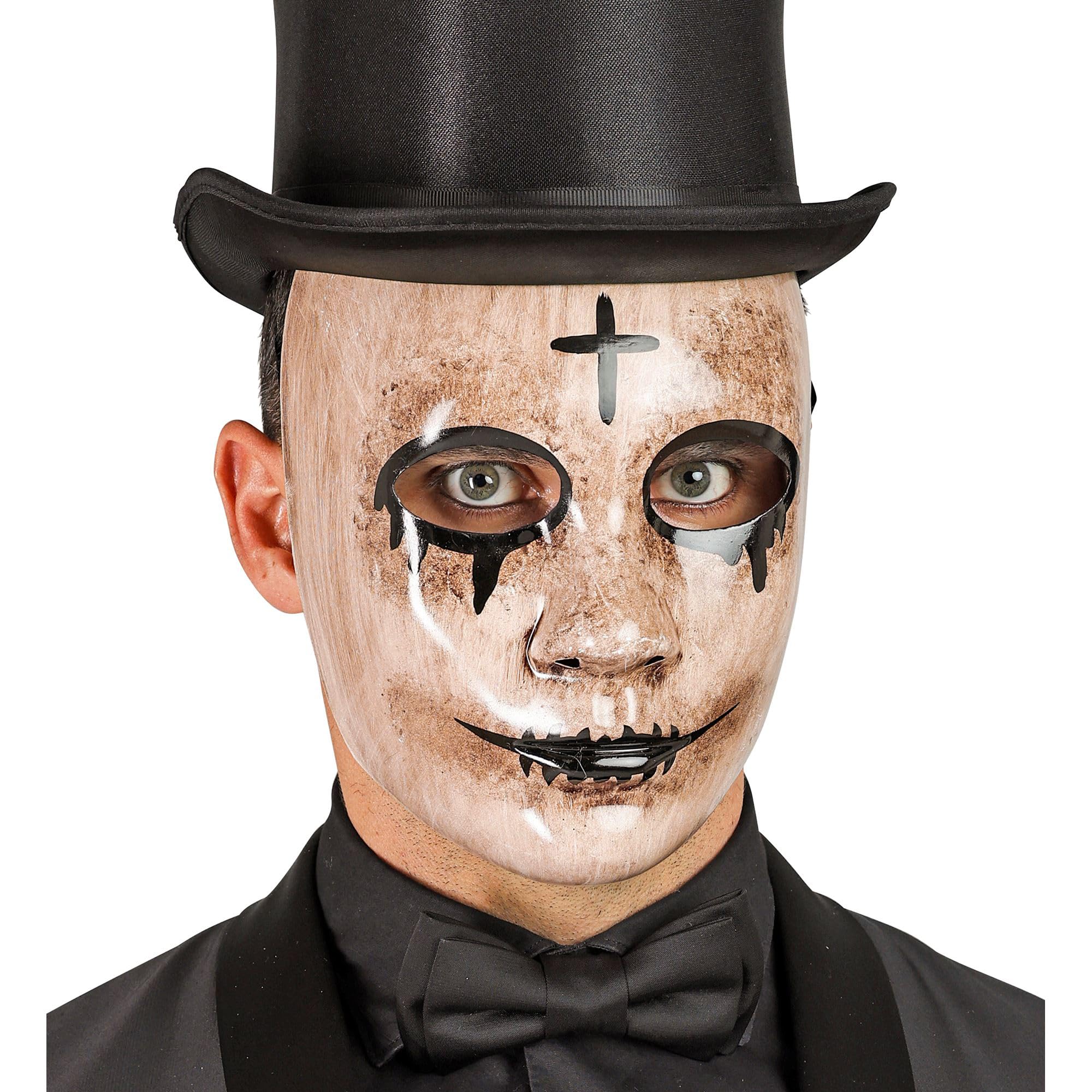 W WIDMANN MILANO Party Fashion - Mask Doll Face Horror Clown Plastic Porcelain Doll Scary Halloween Costume - Image 4