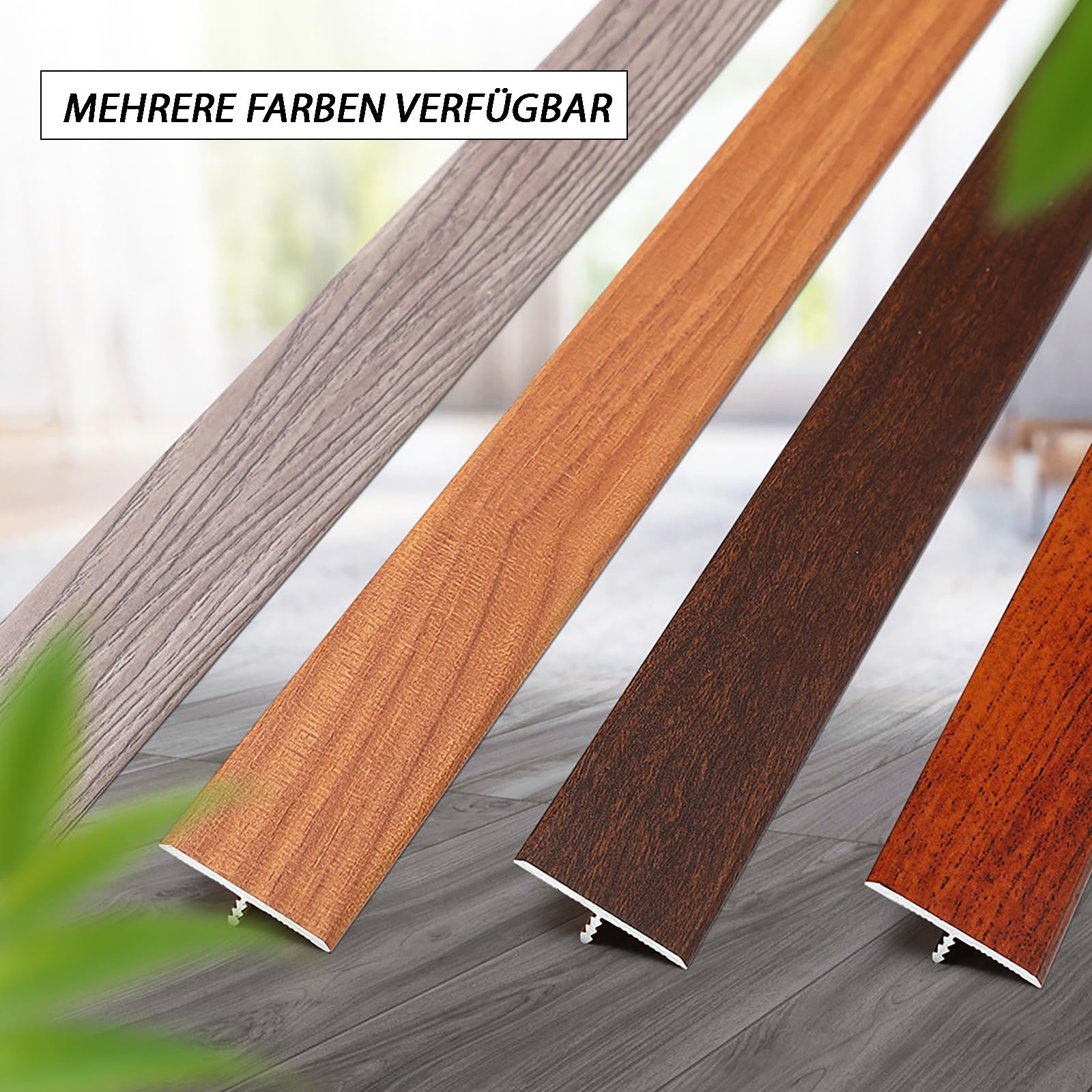 Tira De Transición Para Suelo En Aluminio Anodizado, Perfil En T De 135cm, 2 Piezas, Tira De Unión Para Pisos Laminados, Madera, Cerámica, Y Más, Separador De Encimeras Y Juntas De Dilatación(