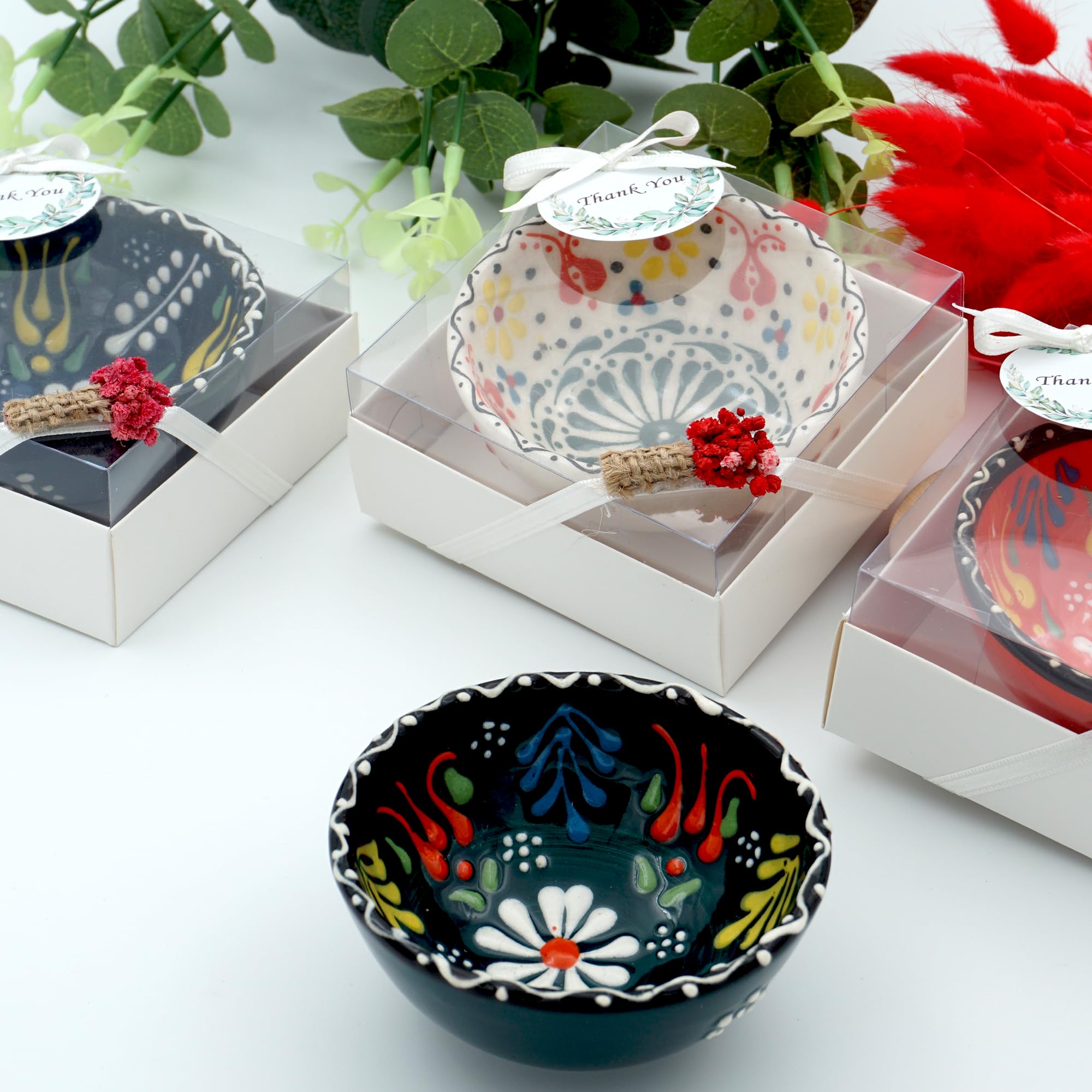 Recuerdos de Boda para Invitados – Cuencos de Cerámica Hechos a Mano | Detalles Elegantes para Bodas, Bautizos y Comuniones, (juego de 30)