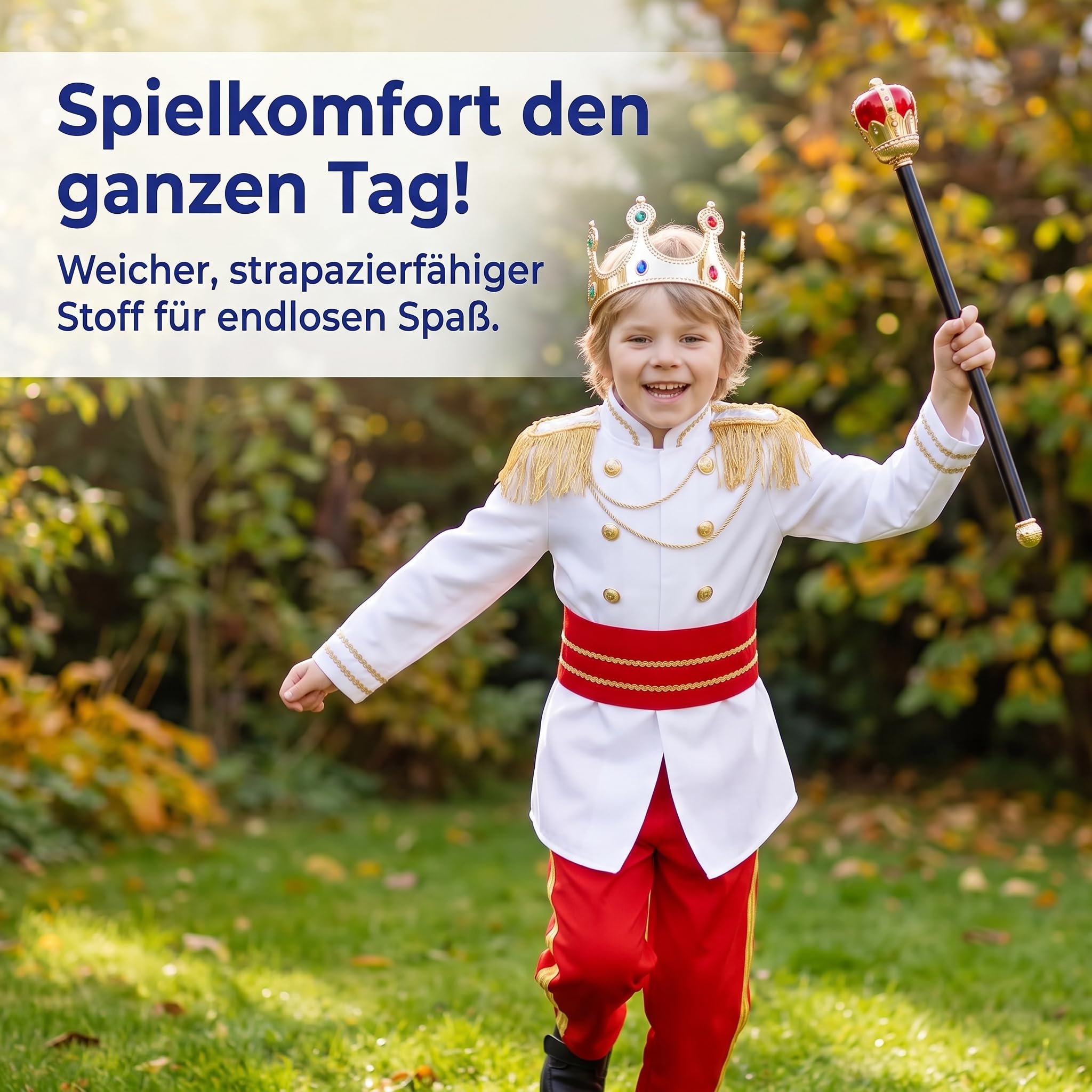 König Kostüm Komplettset für n – Verkleidung mit und für Halloween & Fasching