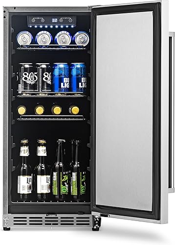 Miniatura 15 de NewAir Refrigerador comercial integrado o debajo del mostrador de 15 pulgadas | 3.2 pies cúbicos Refrigerador exterior resistente a la intemperie