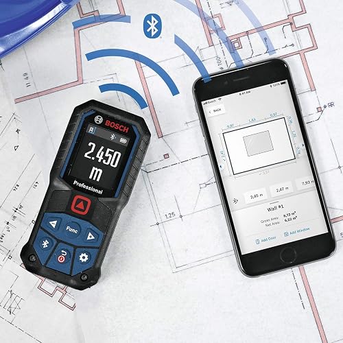 Bosch Professional Télémètre Laser GLM 50-27 C (portée : Jusqu’à 50 m, Robuste, IP65, Transfert de données Bluetooth, 2 Piles AA, dragonne, Housse) - 5