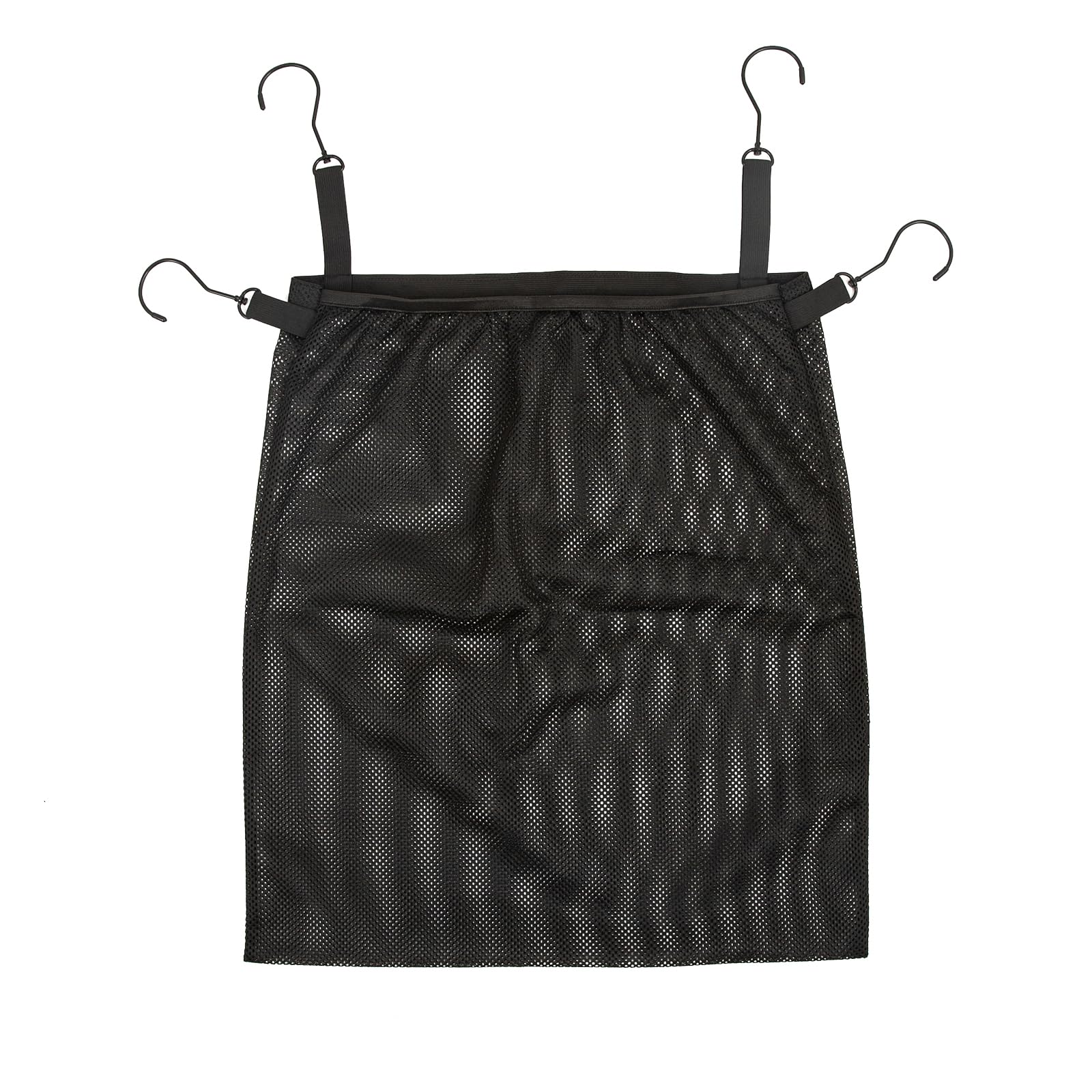 Poolside Storage Pouch for Storing Pool Towel Tools Accessories with Hooks, 19.7"x19.7" Elastic Pool Side Hanging Mesh Bag Organizer Pocket Fits Most